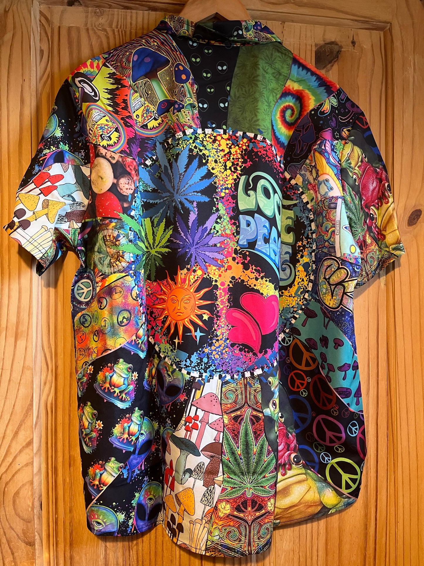 Flower Power Hippy 70s shit Hawaiian Shirt