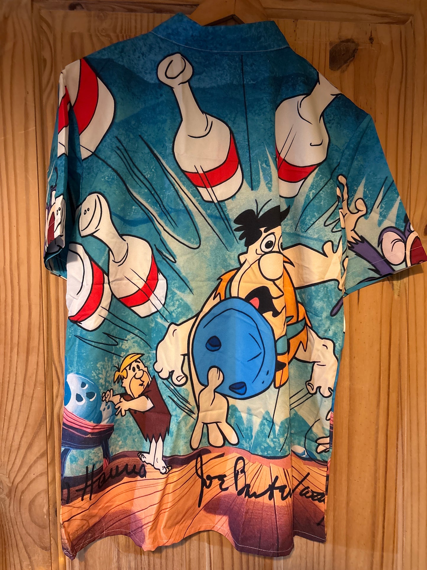 Chemise Hawaïenne "Les Pierrafeu, Fred et Barney pètent les plombs"