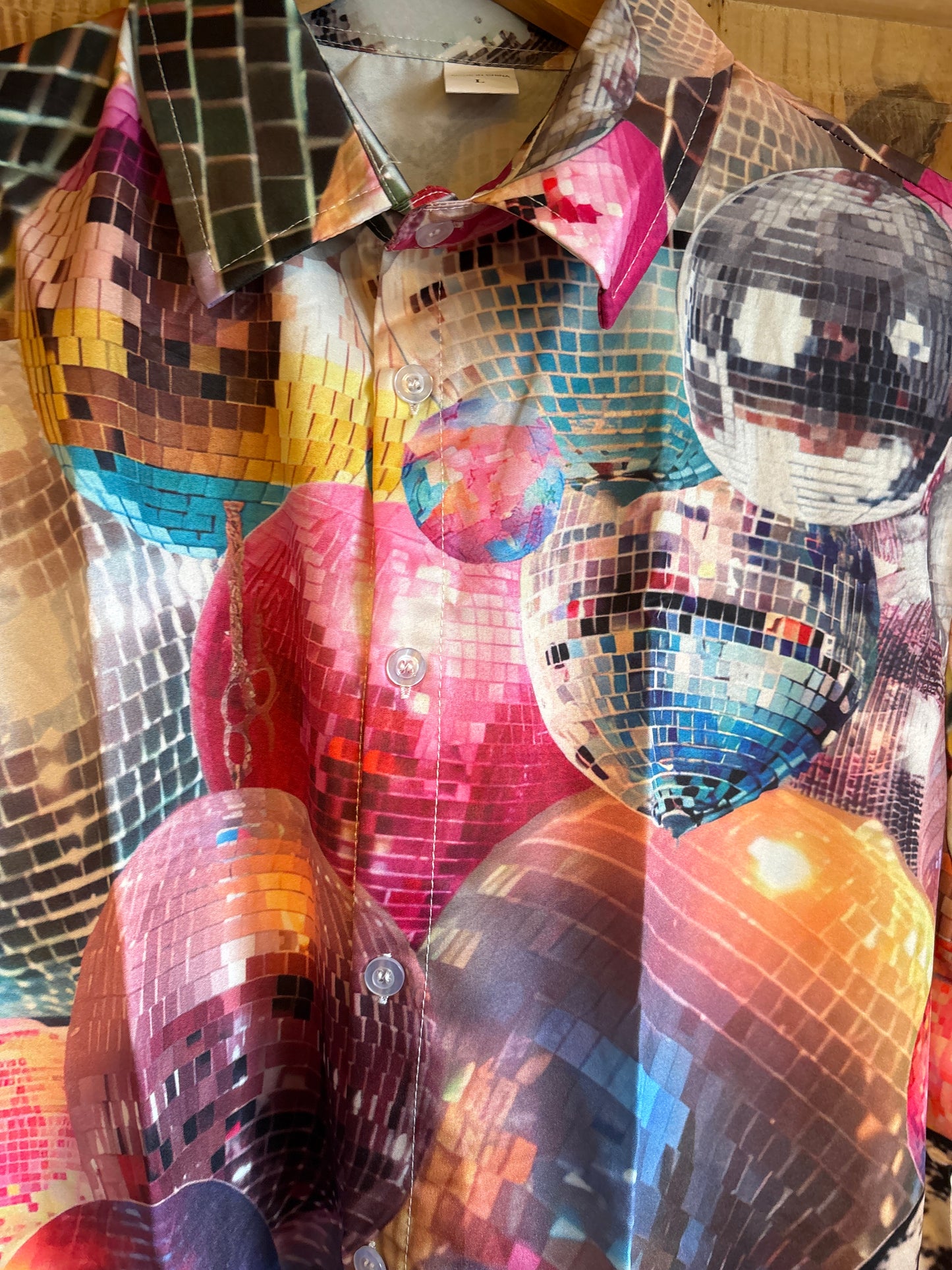 70s retro disco ball classic party shite Hawaiian Shirt