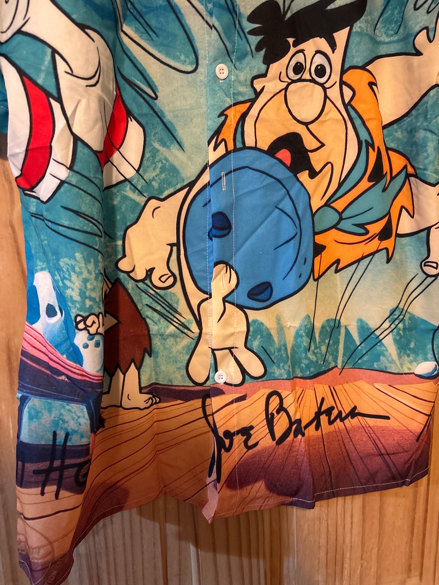 Chemise Hawaïenne "Les Pierrafeu, Fred et Barney pètent les plombs"