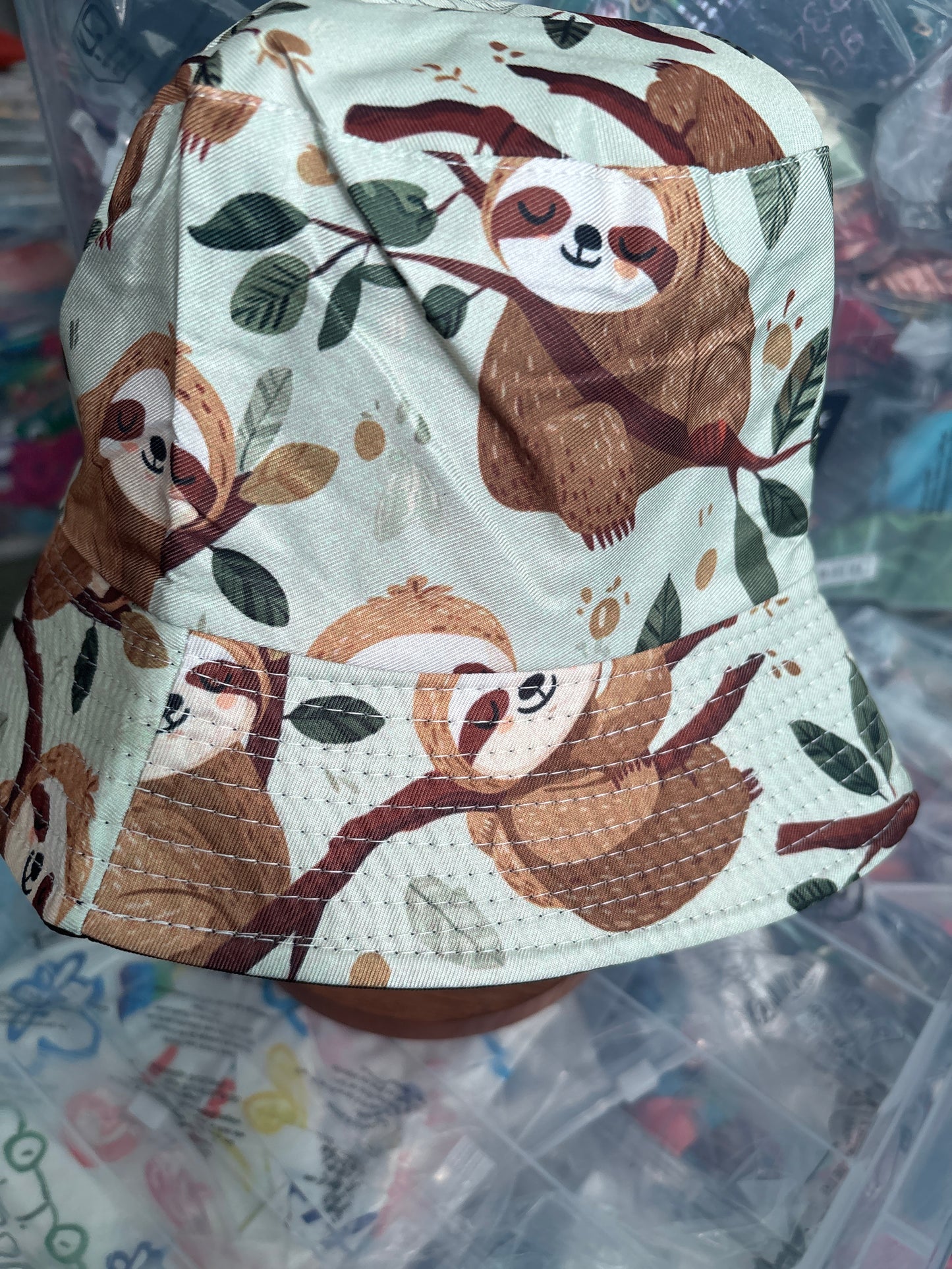 Mr lazy the sloth shit retro Bucket Hat