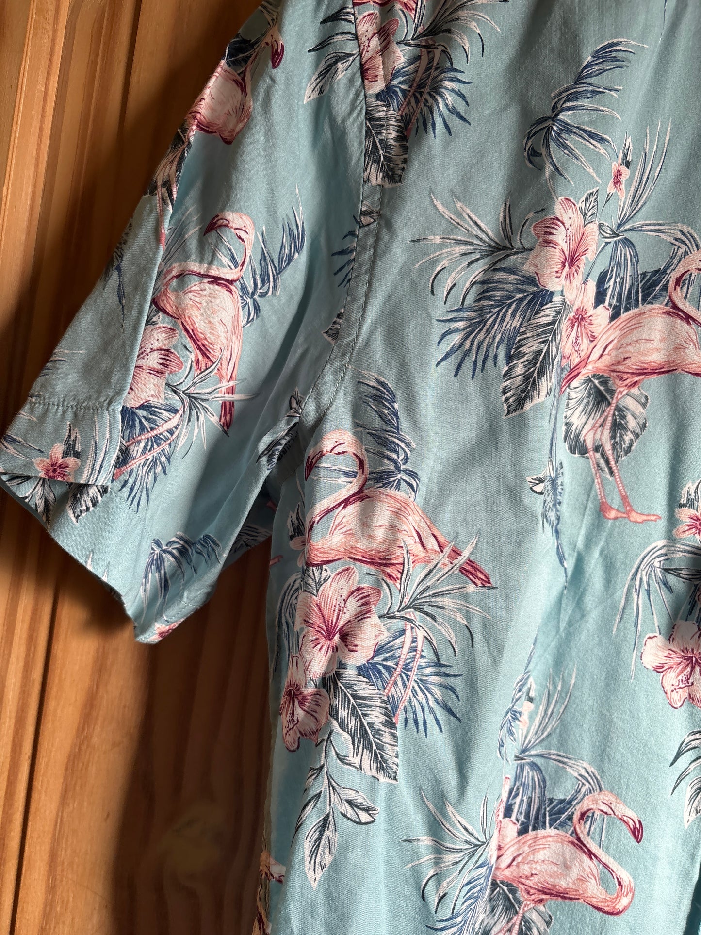 Men’s Branded M&S posh boy flamingo Floral Shirt Small