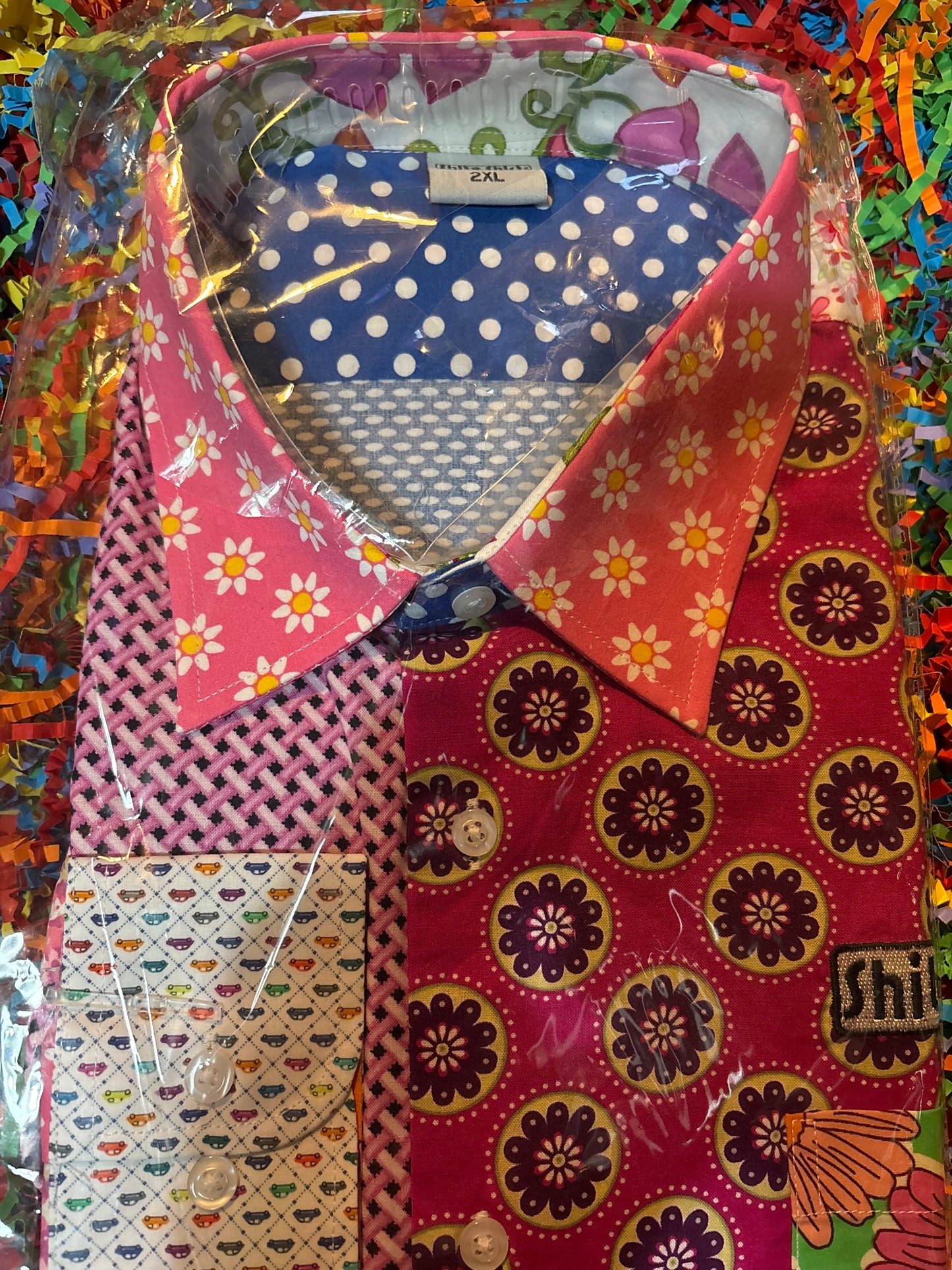 Shite Shirts Shirt size 2XL flower power 70s disco diva