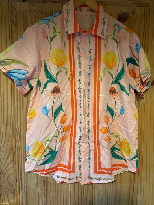 Mr powder pufter floral Shite Hawaiian Shirt