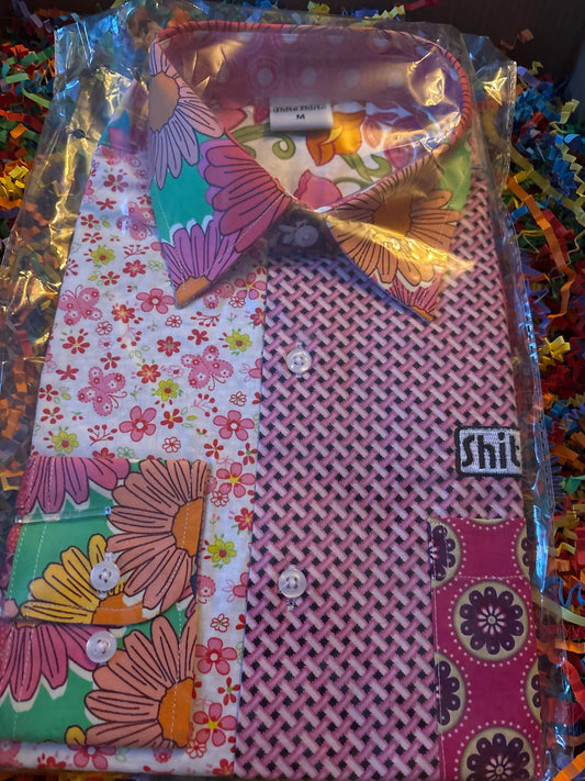 Shite Shirts Medium Shirt size Medium petrol station flowers shirt