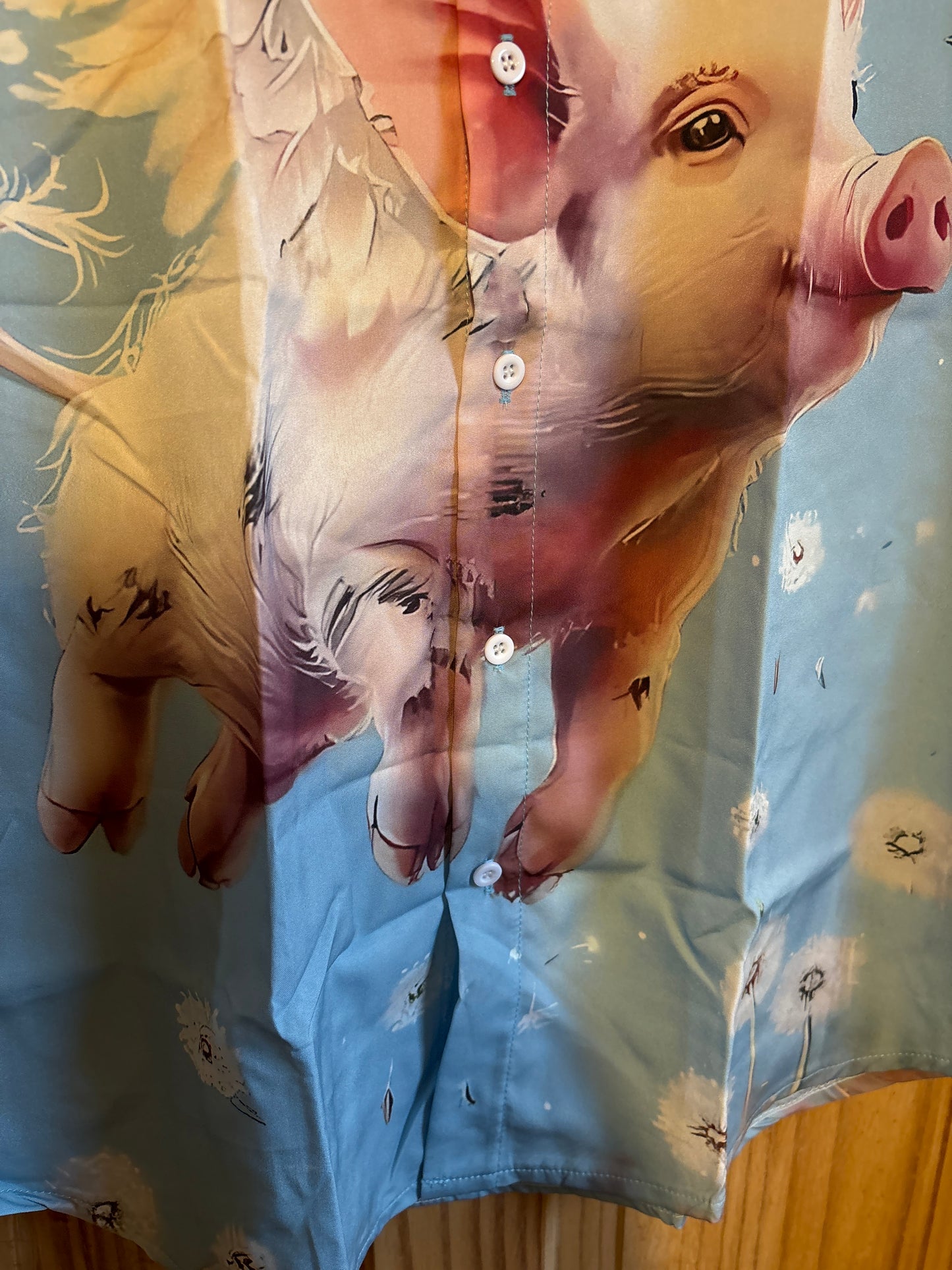 Les cochons peuvent voler la chemise hawaïenne de merde