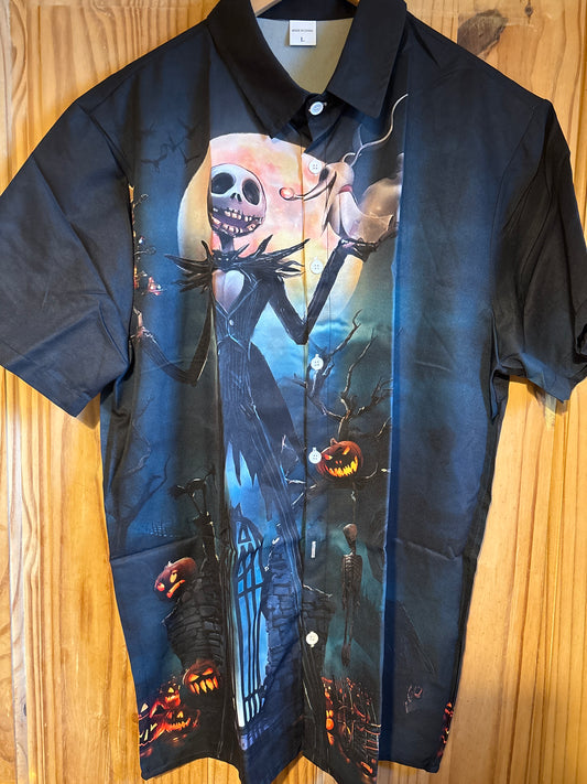 Nightmare before Christmas Halloween Hawaiian Shirt 2XL