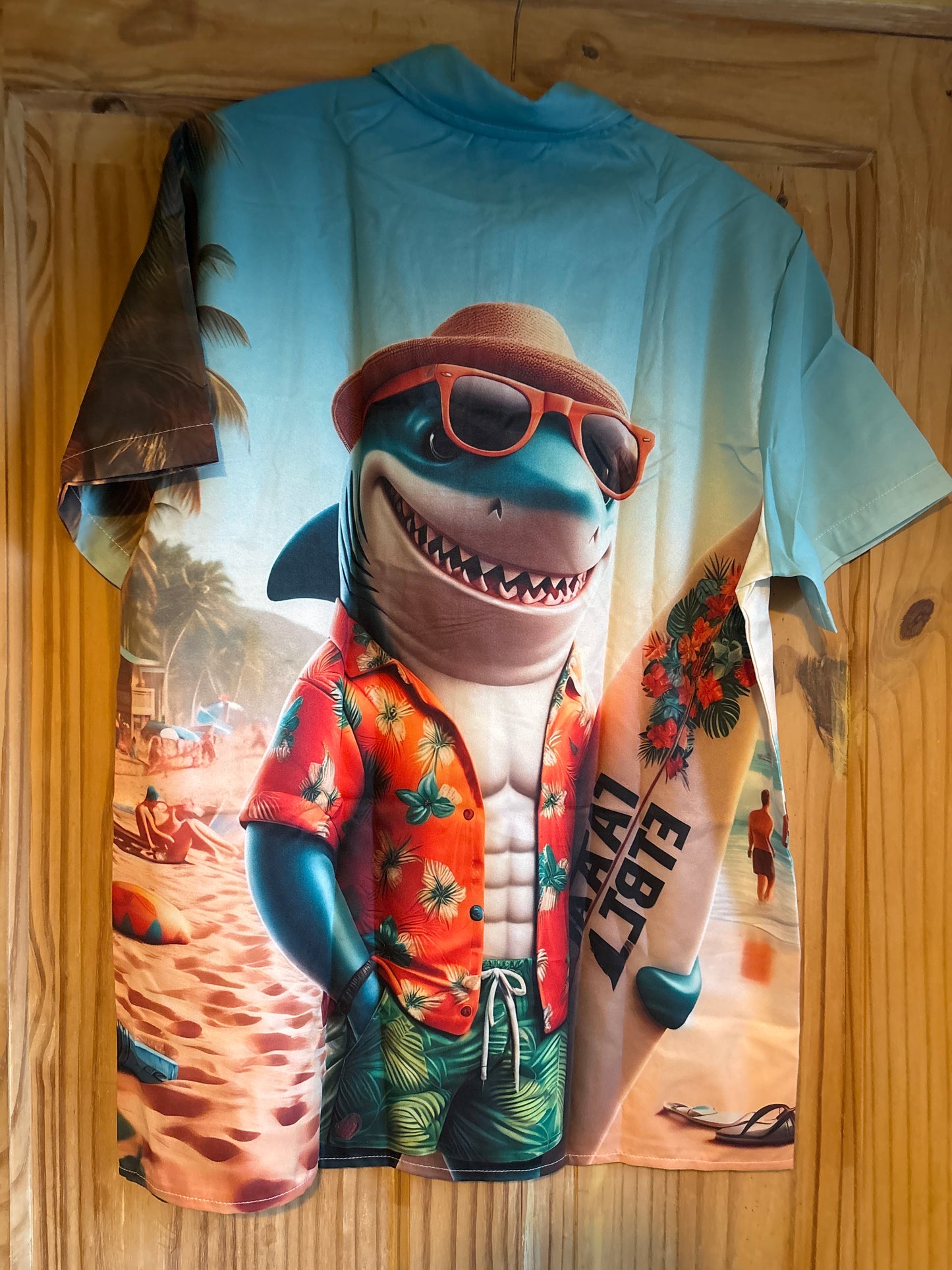 Ever seen a shark with a 6 Pack? shite Hawaiian Shirt
