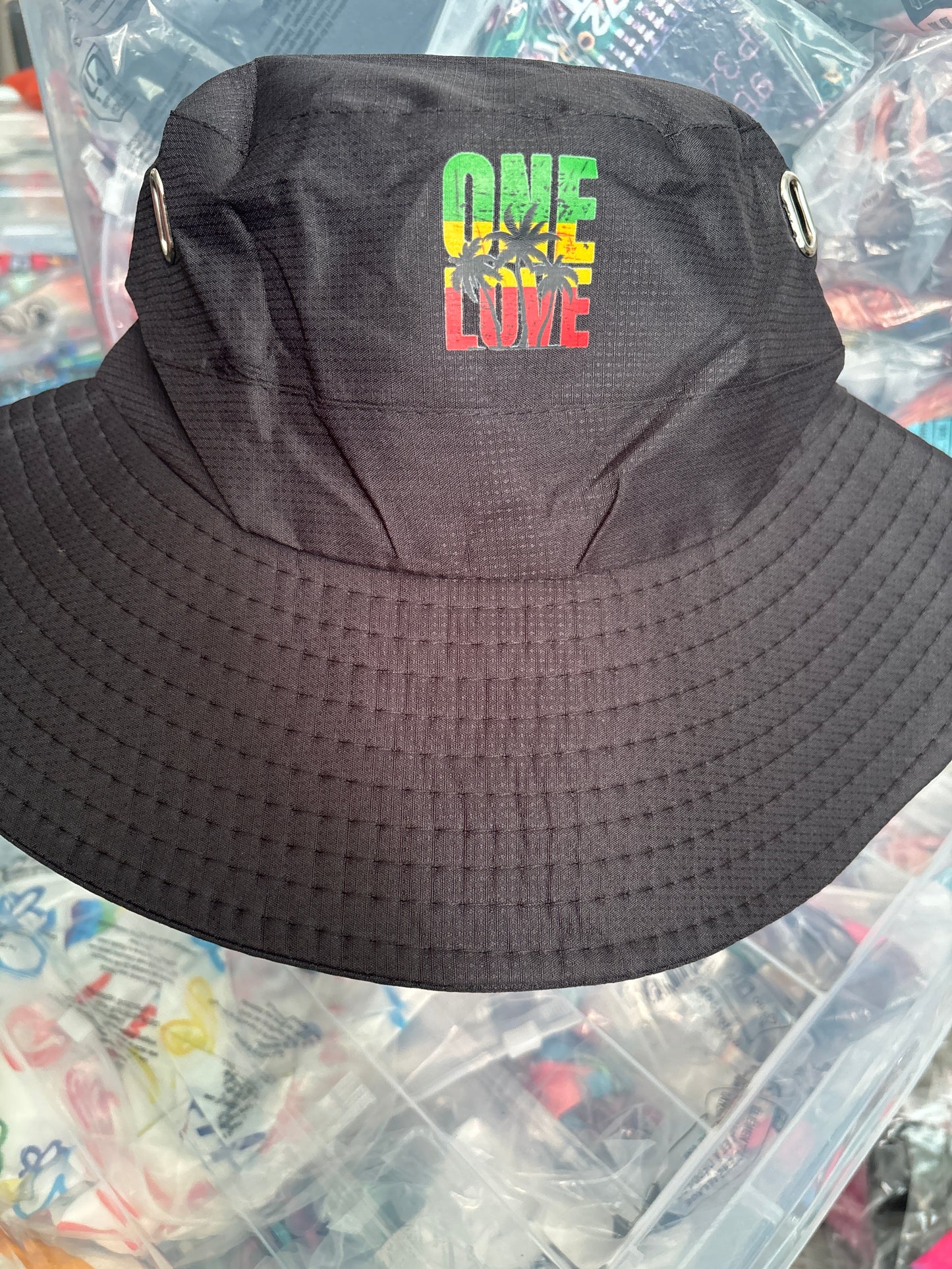 Bob Marley One Love sunhat shit retro Bucket Hat