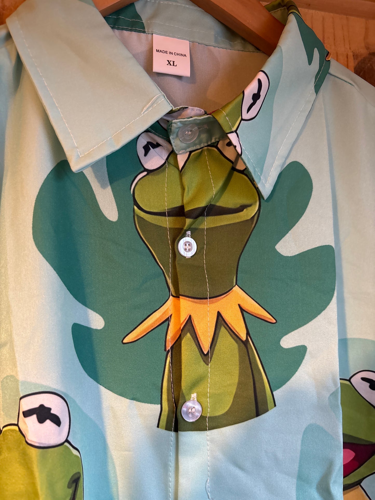 Kermit the frog selfie shite Hawaiian Shirt XL