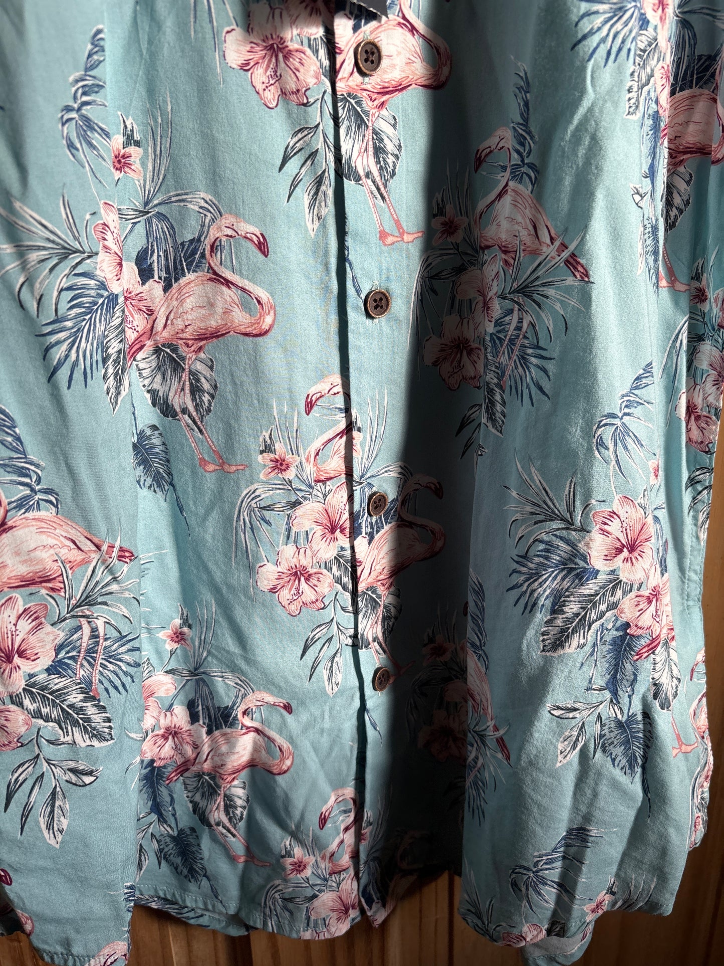 Men’s Branded M&S posh boy flamingo Floral Shirt Small