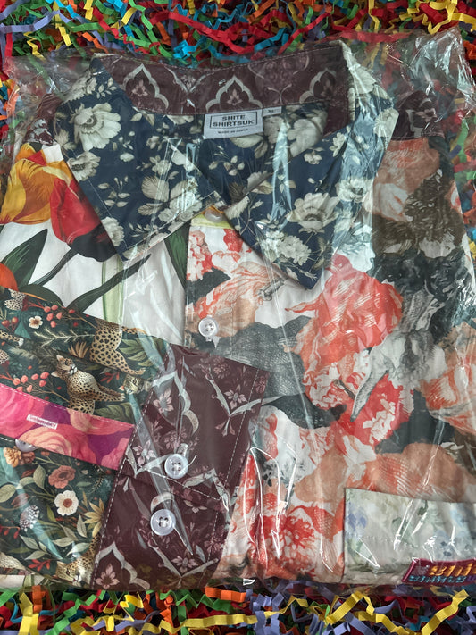 Shite Shirts stag do party Shirt size XL mr lover lover floral shirt 70s Design