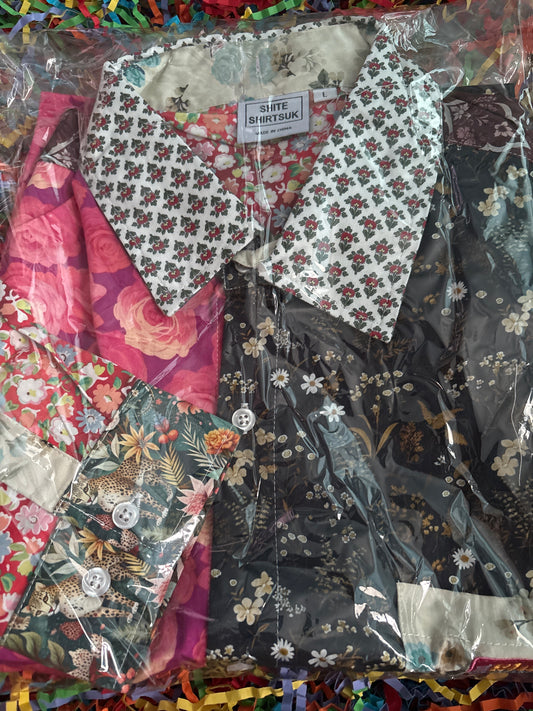 Chemise Shite des années 60, chemise homme florale tropicale totalement unique, taille L