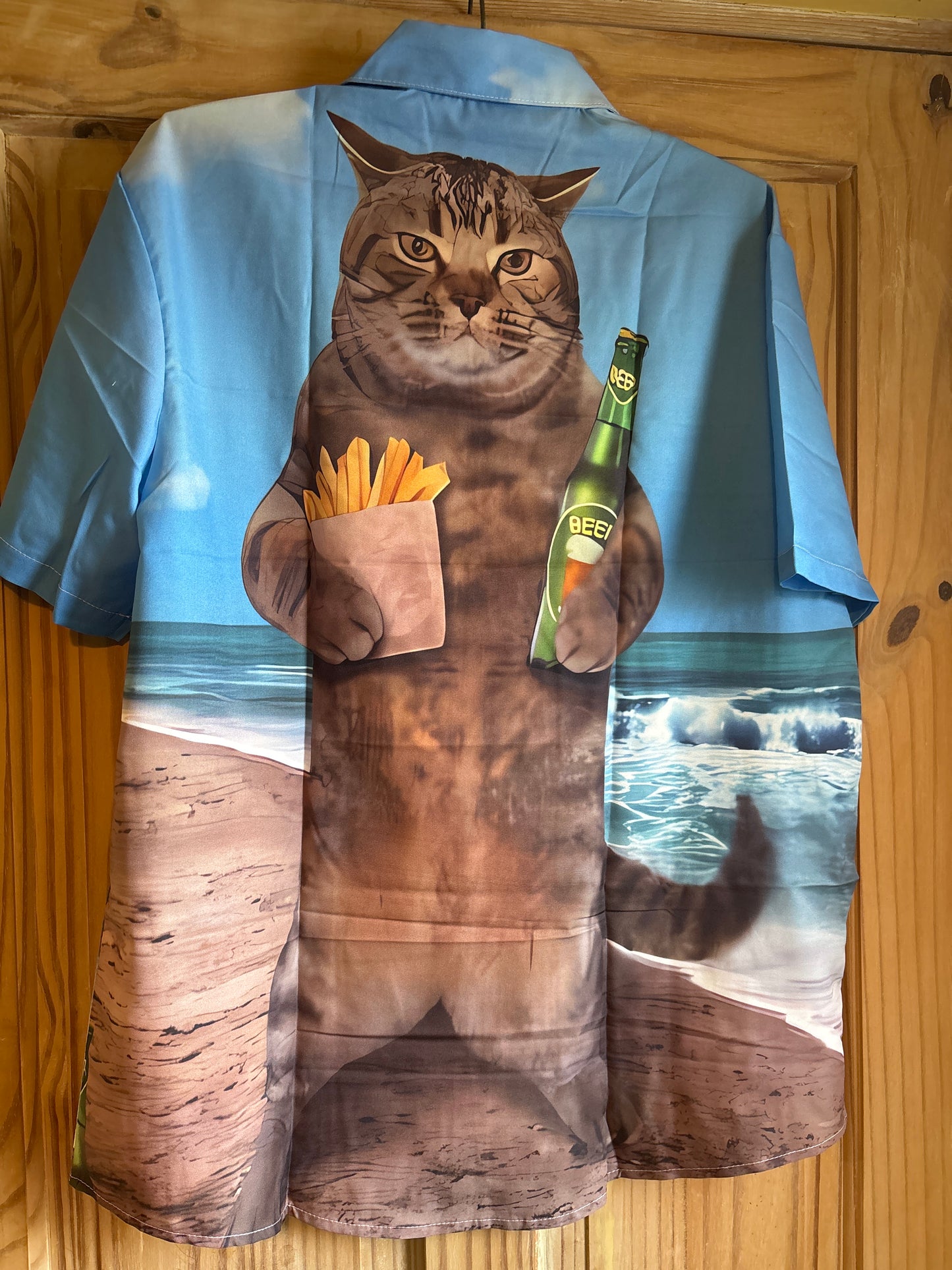 No mice at the beach so beer and chips will do Hawaiian Shirt