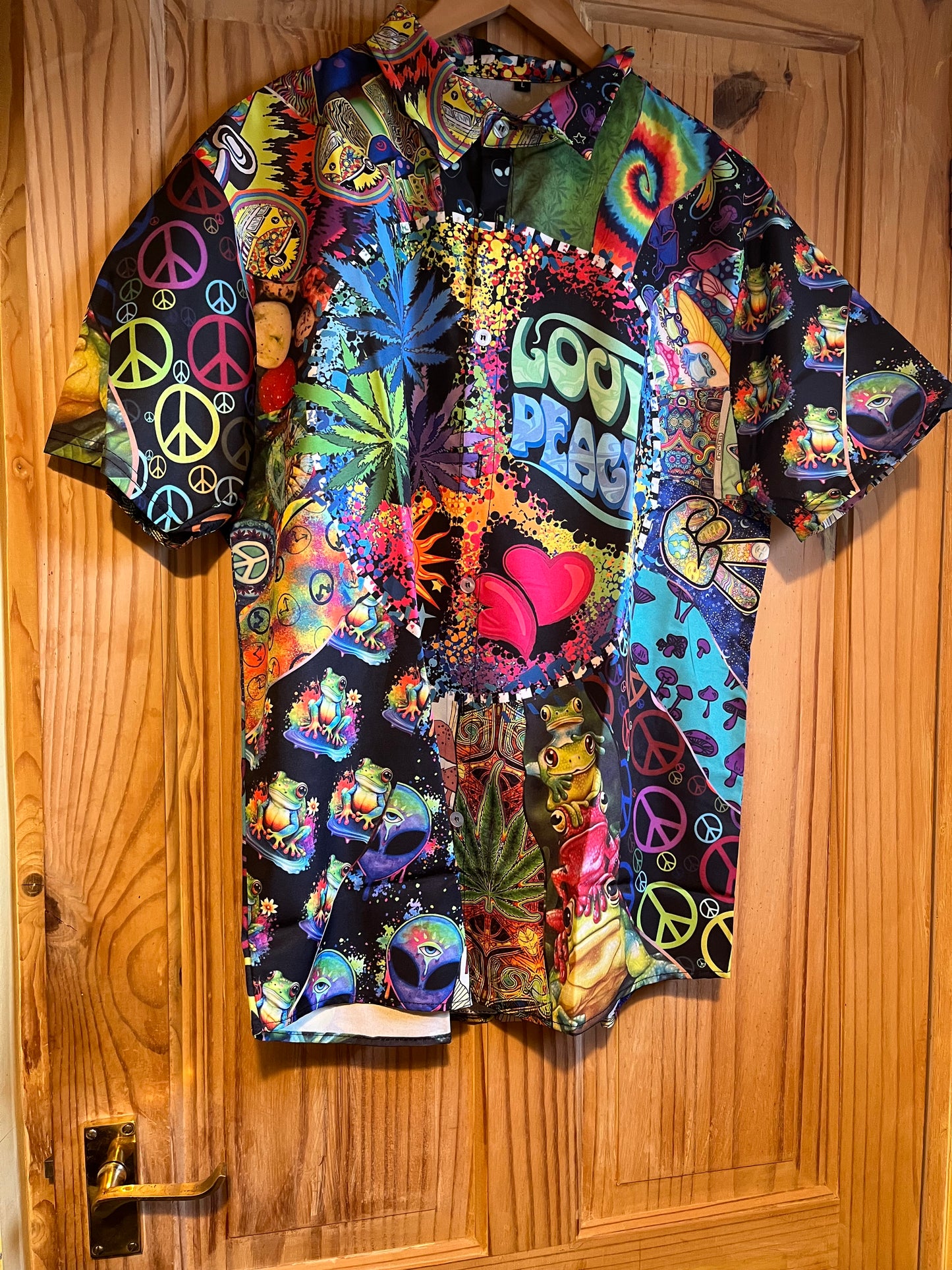 Flower Power Hippy 70s shit Hawaiian Shirt