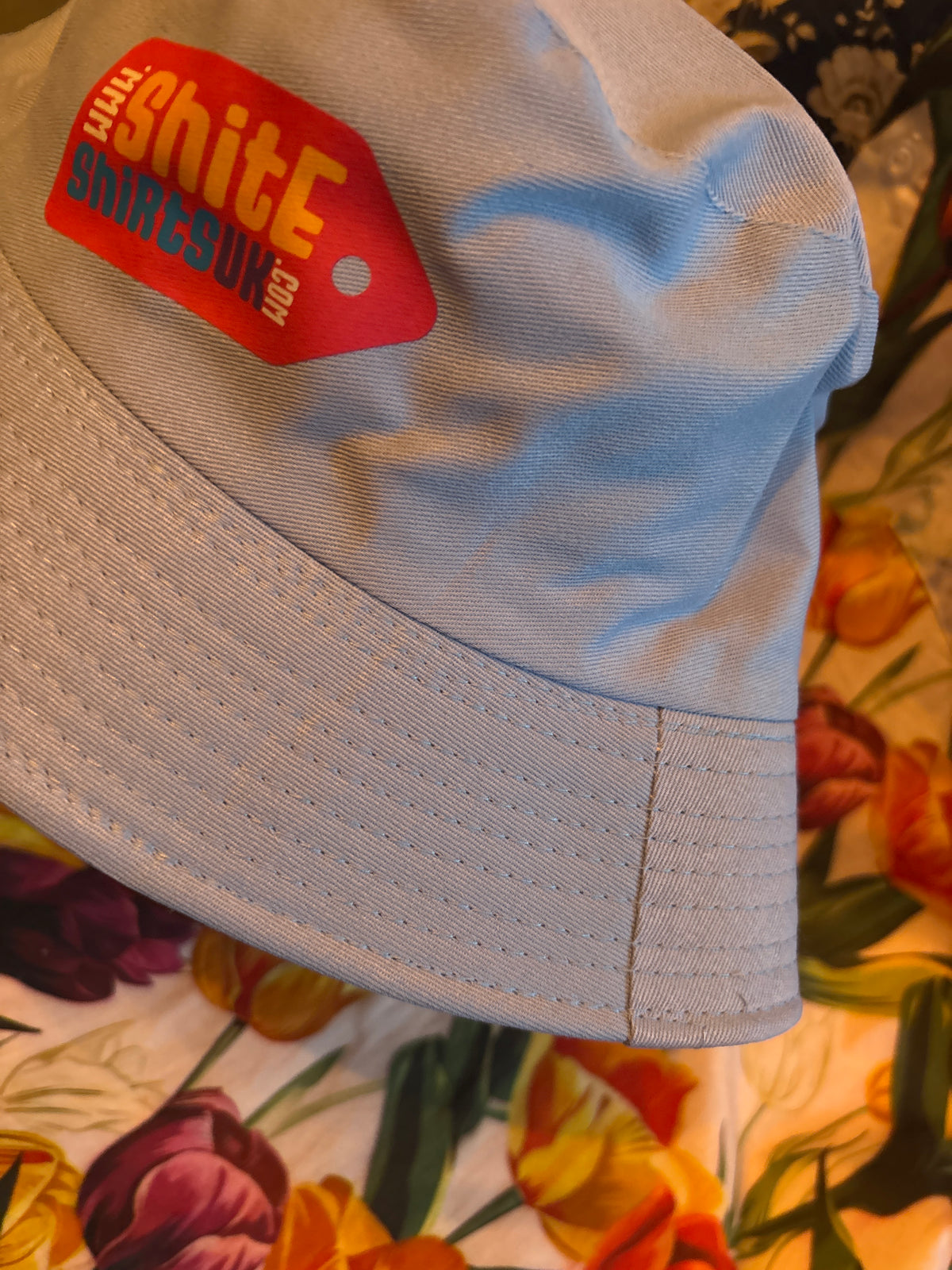 Original sky blue shit retro Bucket Hat