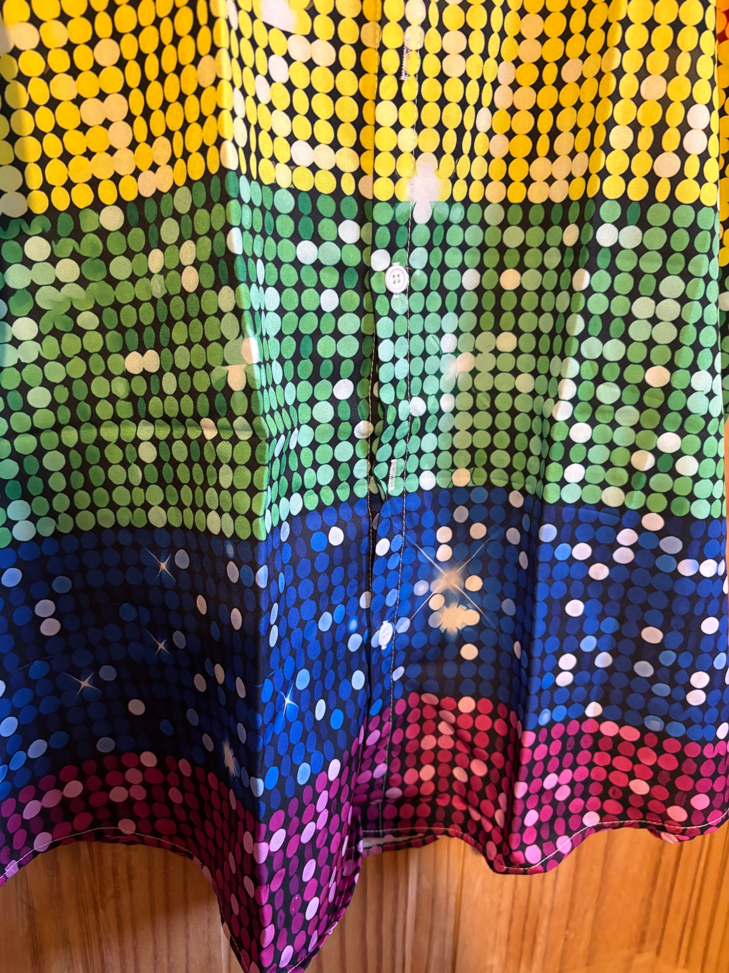 The rainbow disco ball shite Hawaiian Shirt XL