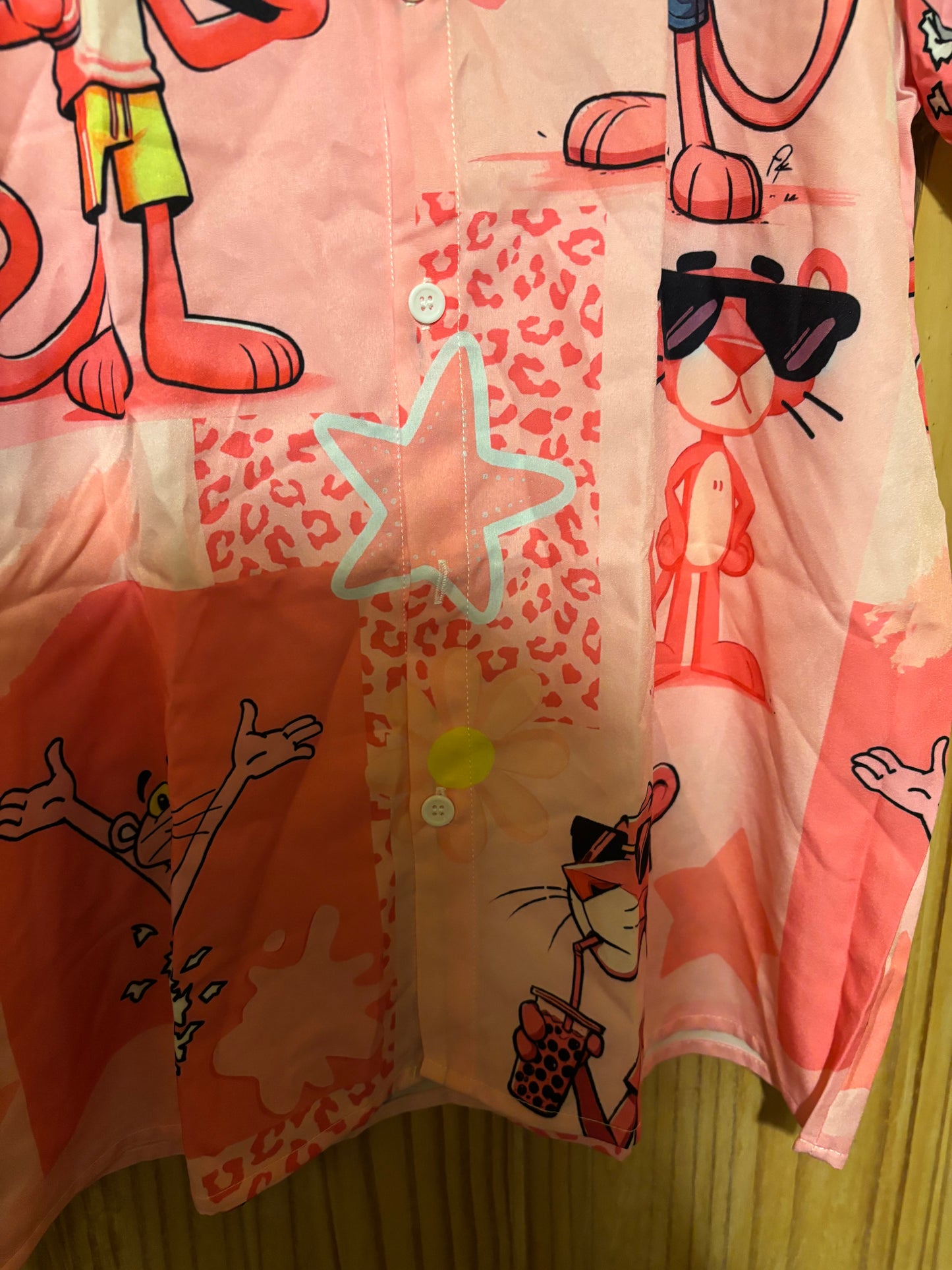 The pink panther chilling Hawaiian shite Shirt