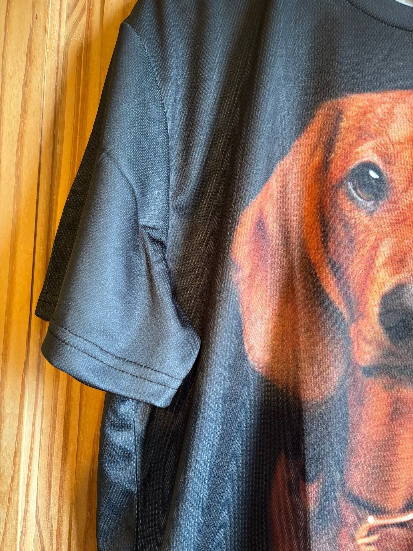 Anyone missing a small dog 3D shite t-Shirt