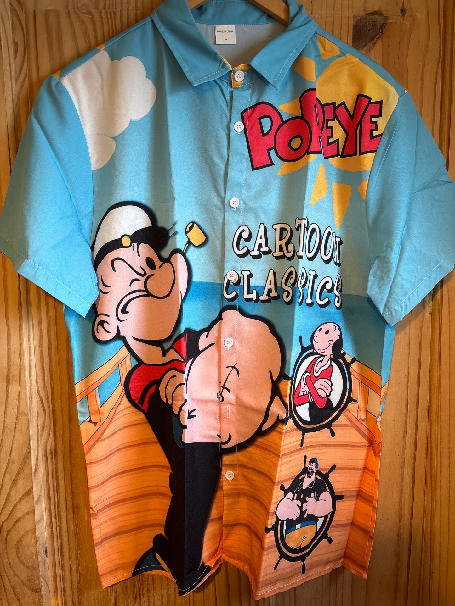Popeye the sailor man shite Hawaiian Shirt 2XL