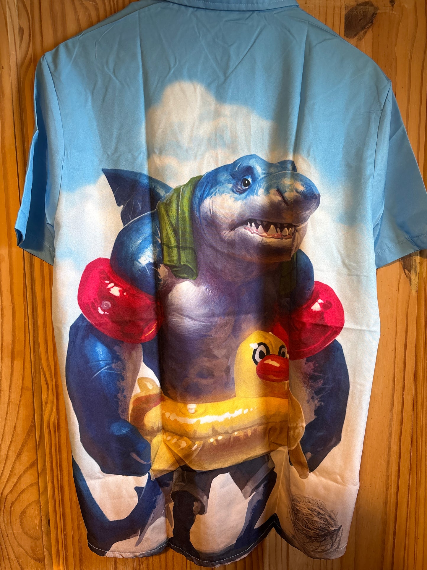 Even sharks learn to swim shit Hawaiian Shirt XL