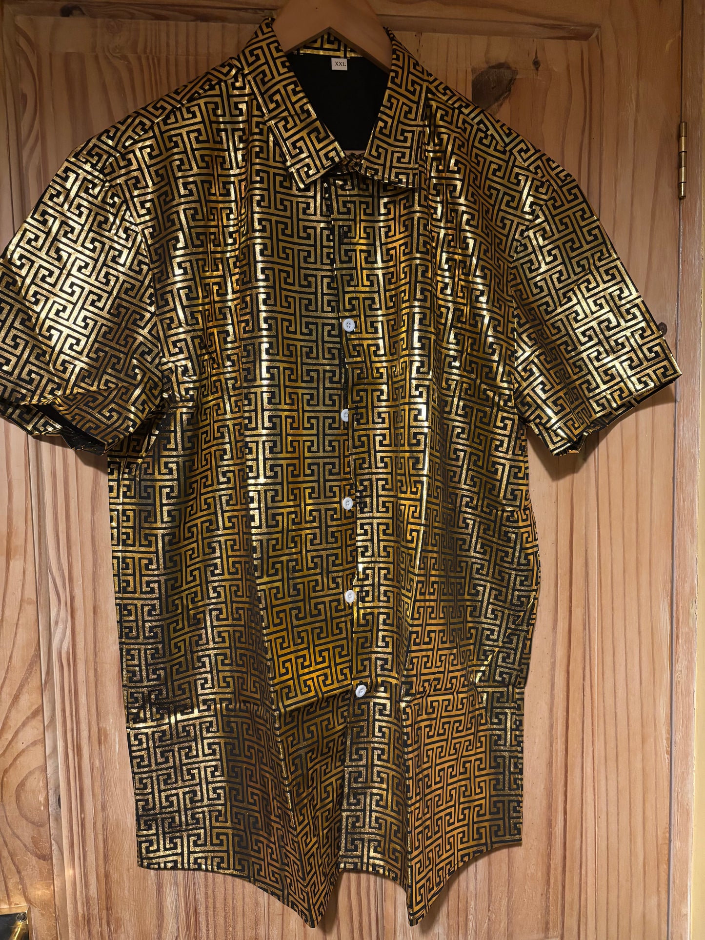 Gold finger shiny shite original party Shirt Large