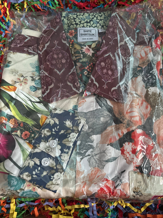 Chemises de merde. Taille de chemise : Large. L'homme qui ne peut pas décider. Chemise rétro.