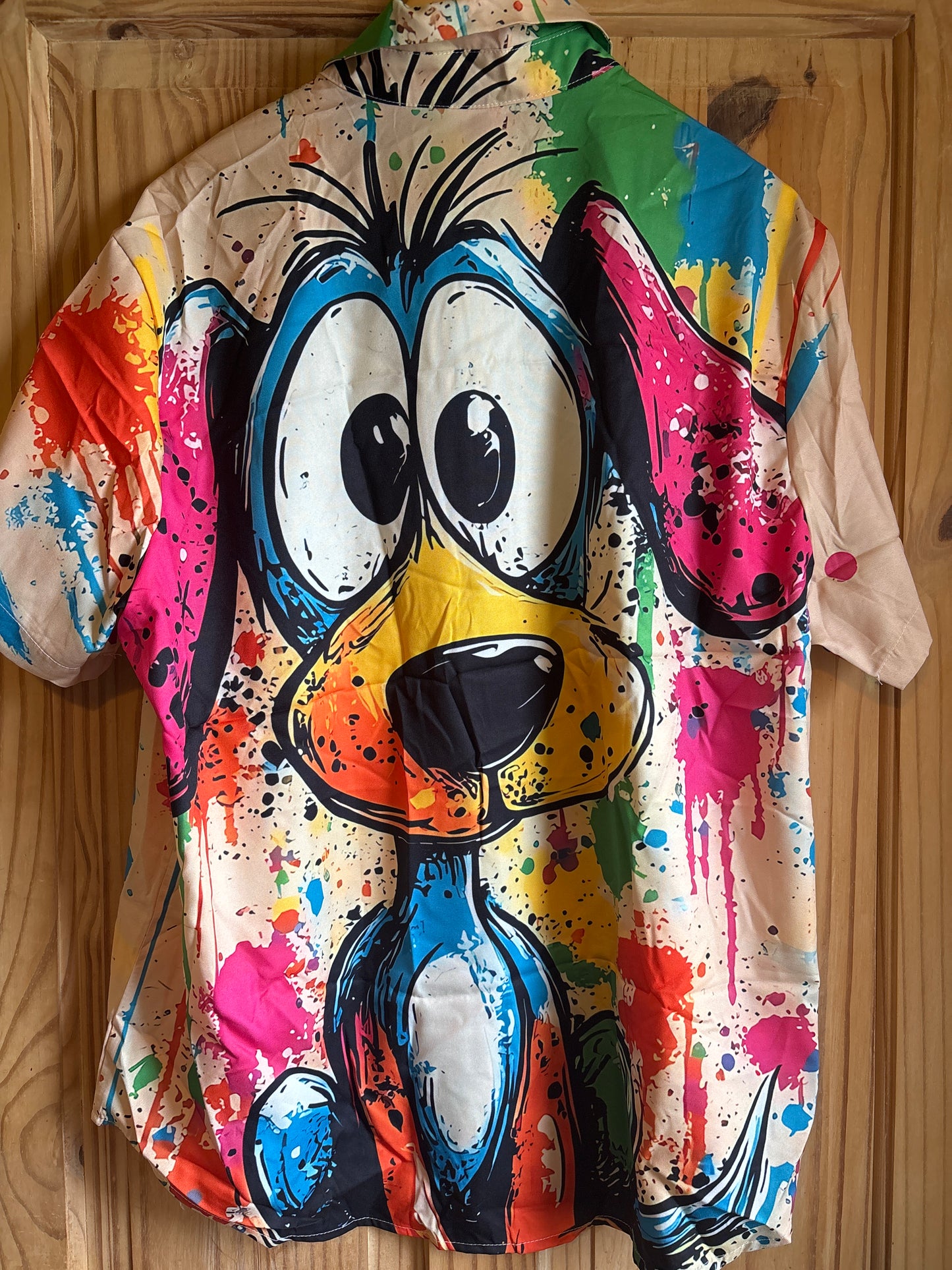 Who left the dog alone?? shite Hawaiian Shirt