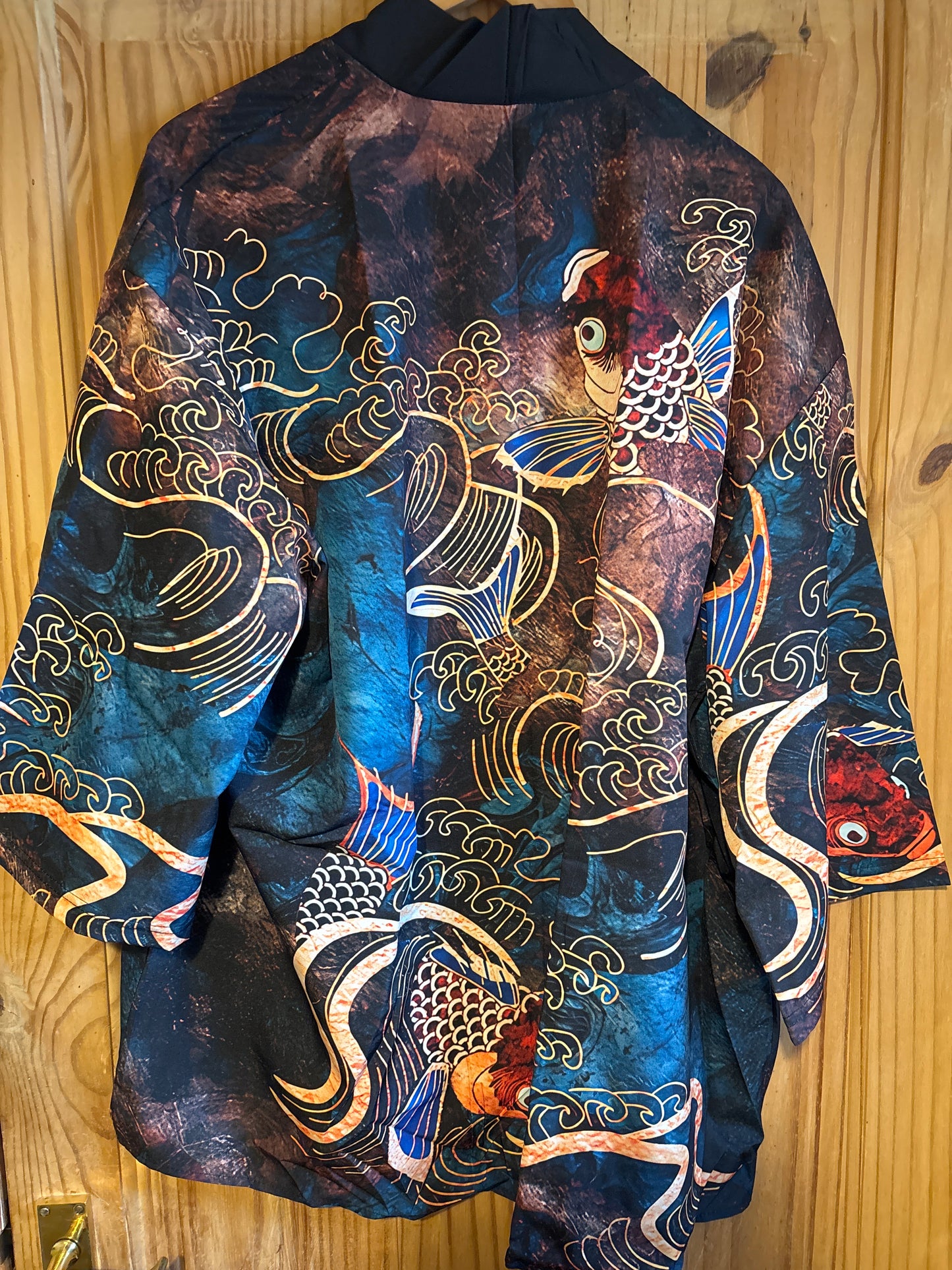 Japanese kimono fish pond shite original party Shirt