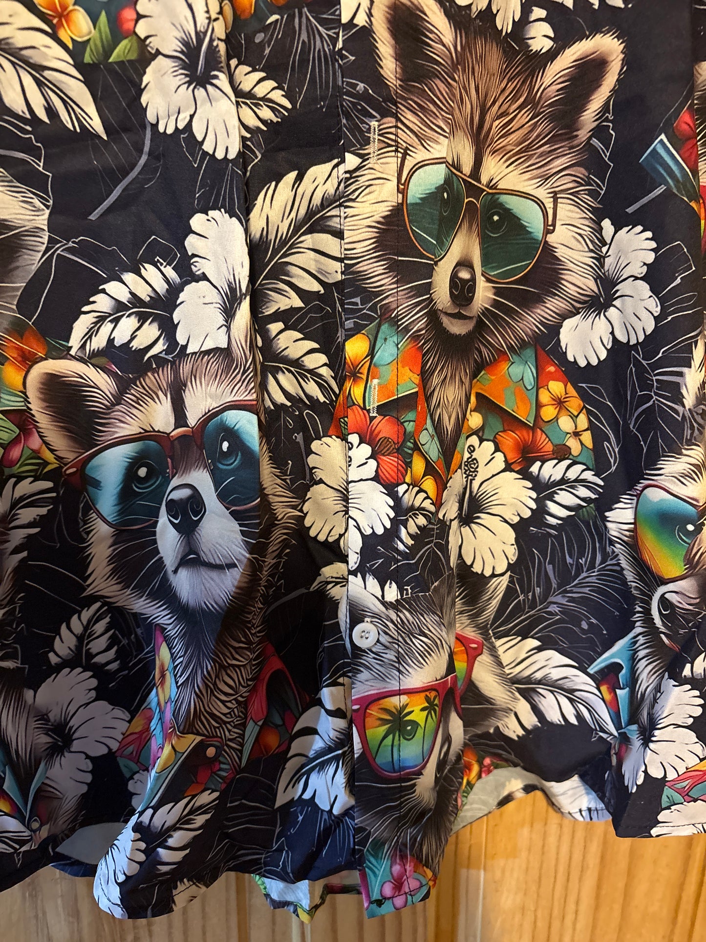 Monsieur Raton Laveur en vacances Chemise Hawaïenne de merde