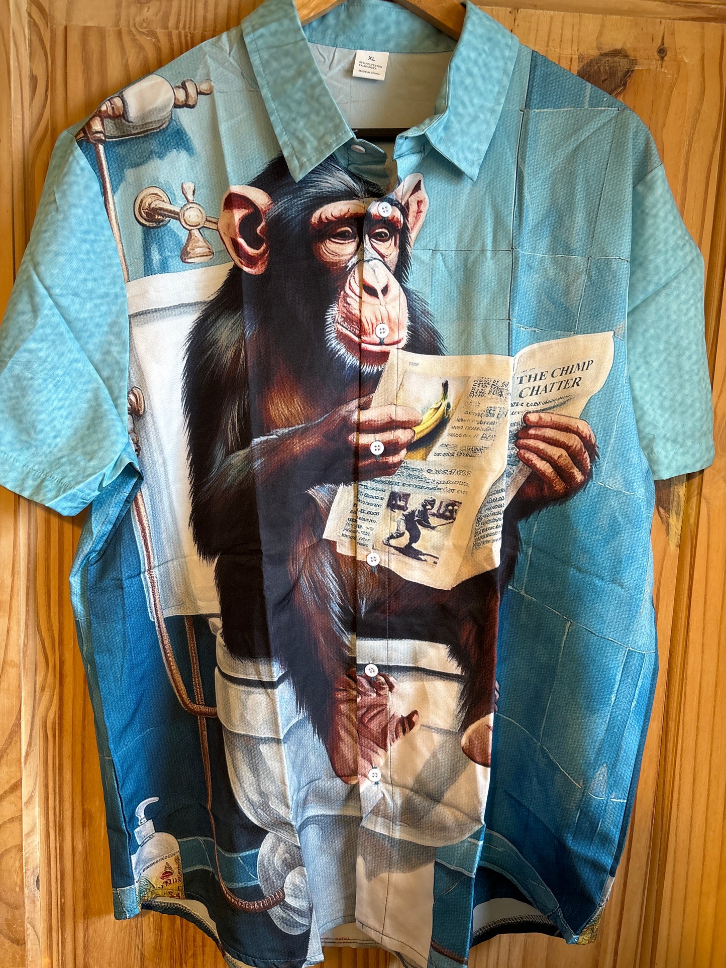 Chimp on the shitta shite Hawaiian Shirt XL