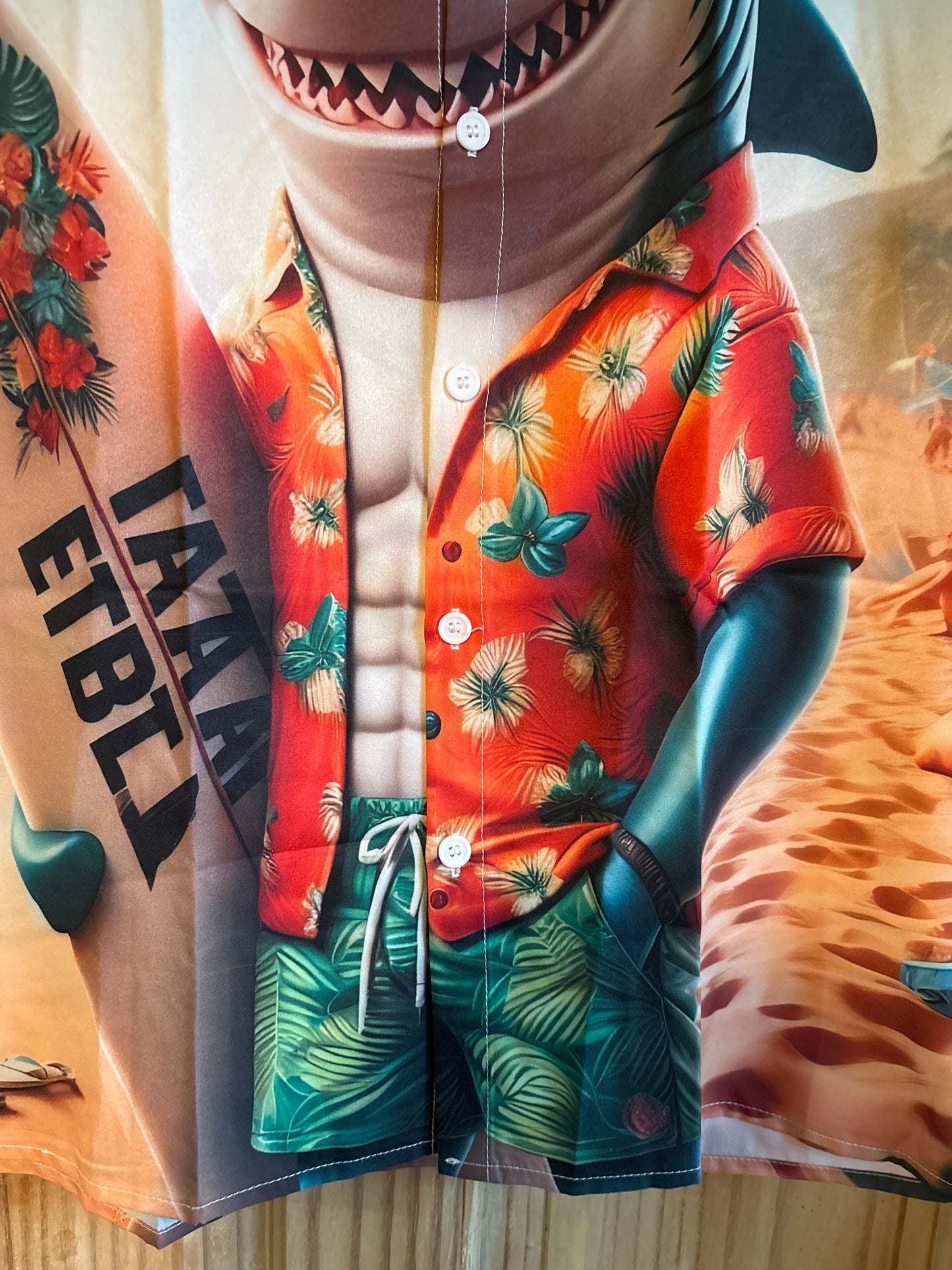 Ever seen a shark with a 6 Pack? shite Hawaiian Shirt