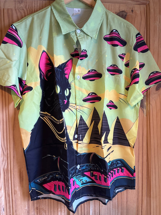 From god is a Dj to cat is a Dj shit Hawaiian Shirt