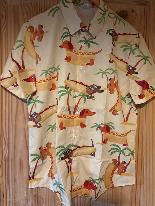 Hot dogs hot dawg Shite Hawaiian Shirt