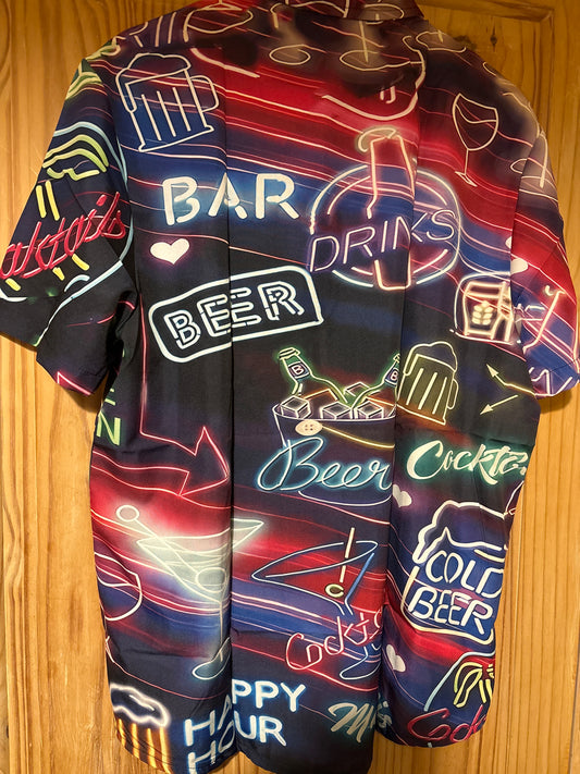 Happy Hour mines a kronenburg Hawaiian shite Shirt XL