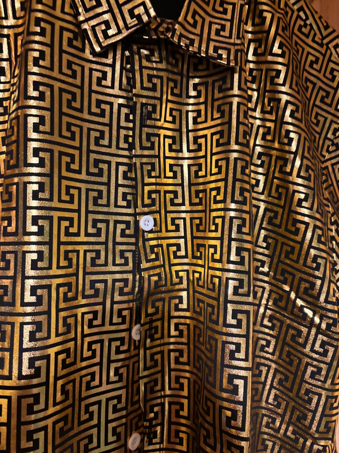 Gold finger shiny shite original party Shirt Large