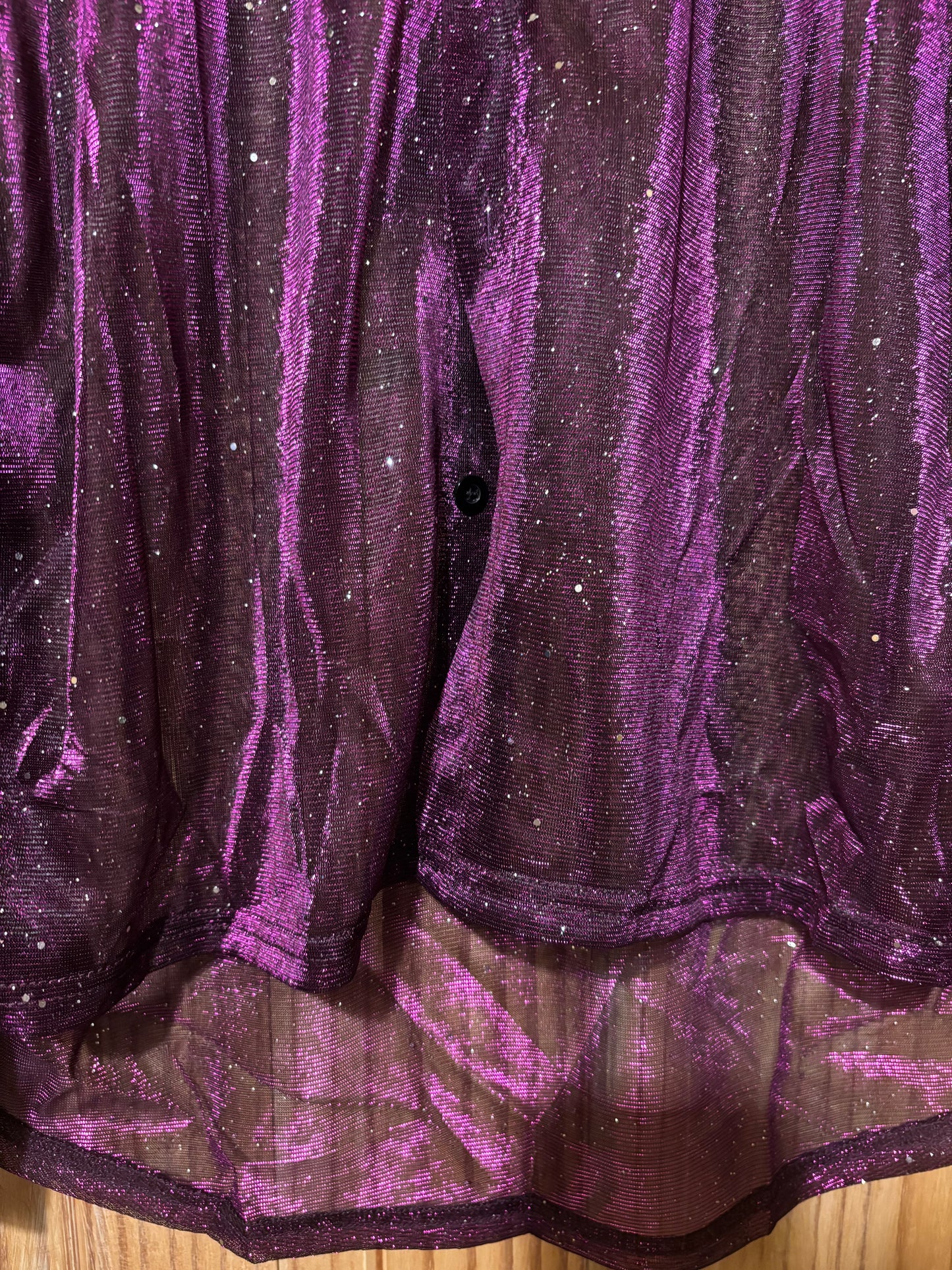 Purple party sequin see through shite original party Shirt