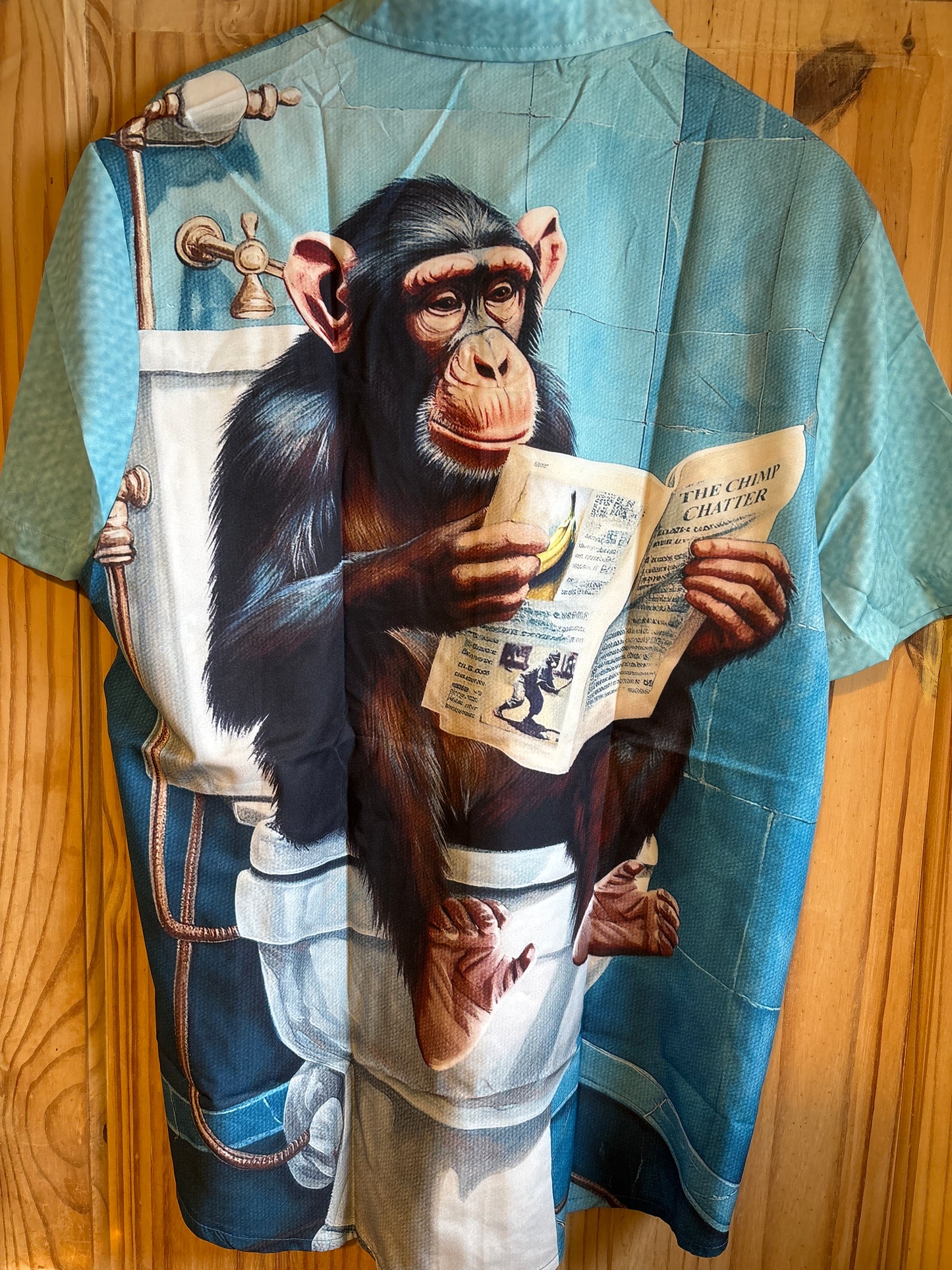 Chimp on the shitta shite Hawaiian Shirt XL