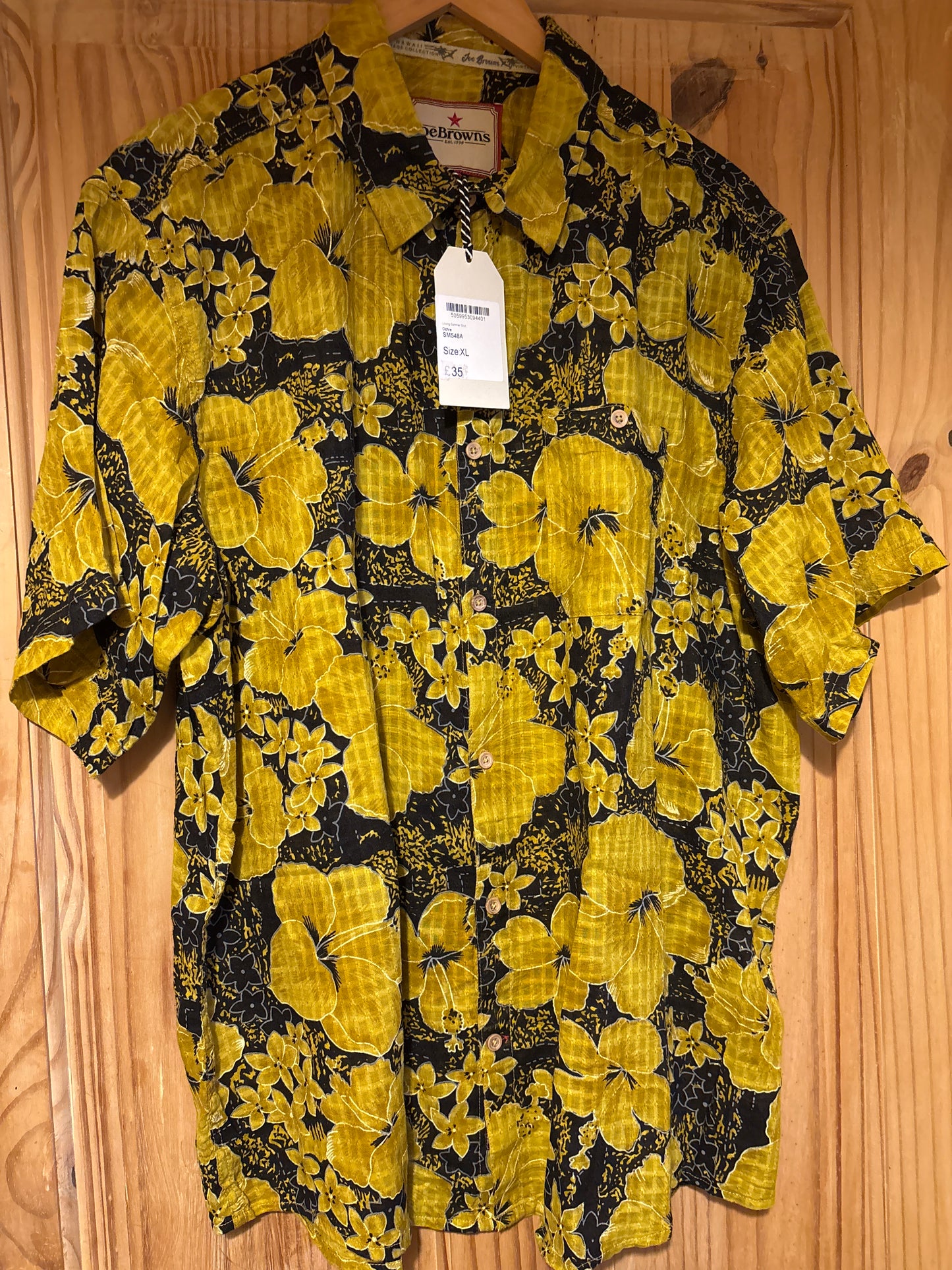 Men’s Branded Joe Browns golden Floral Shirt XL