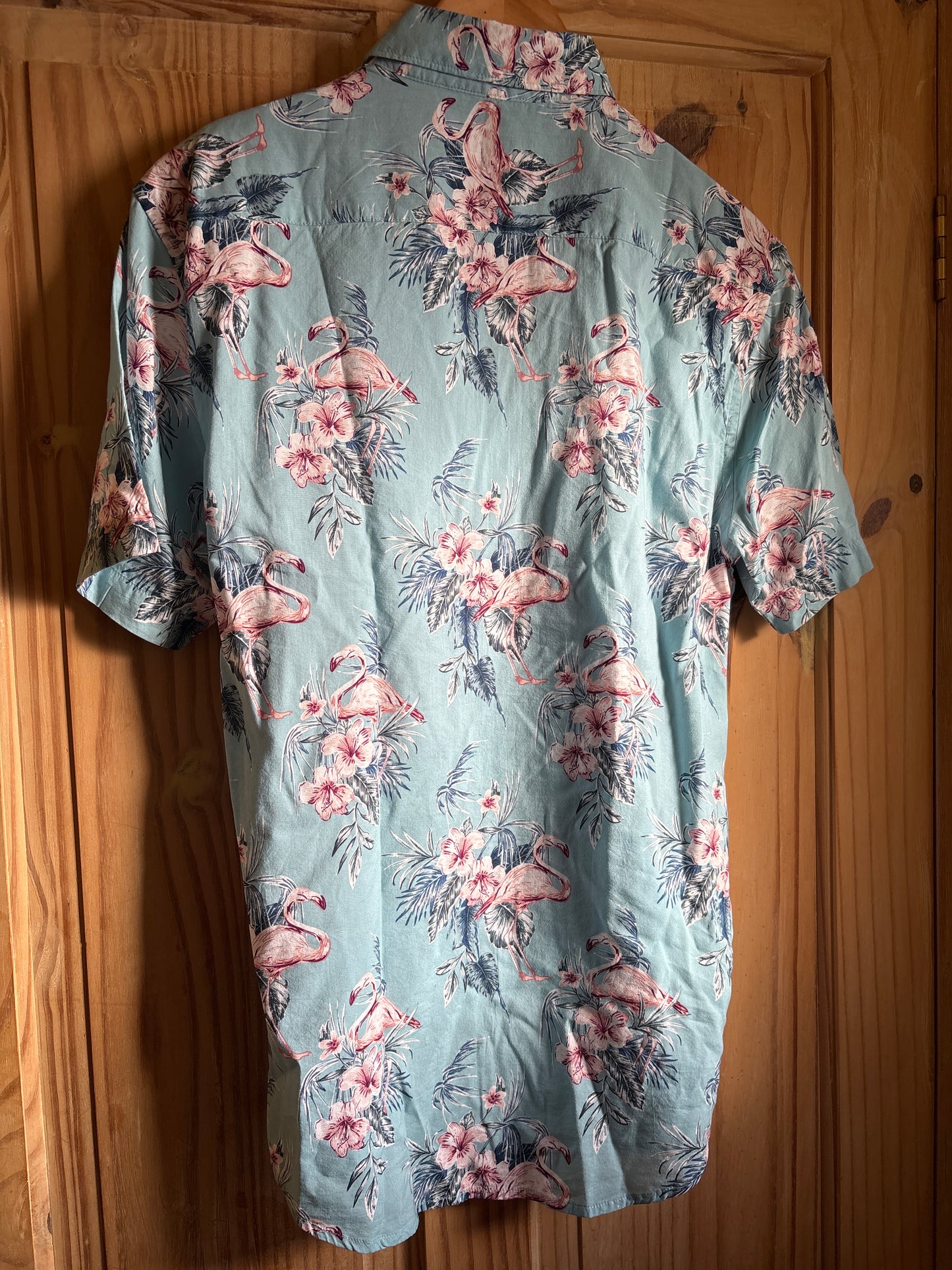 Men’s Branded M&S posh boy flamingo Floral Shirt Small