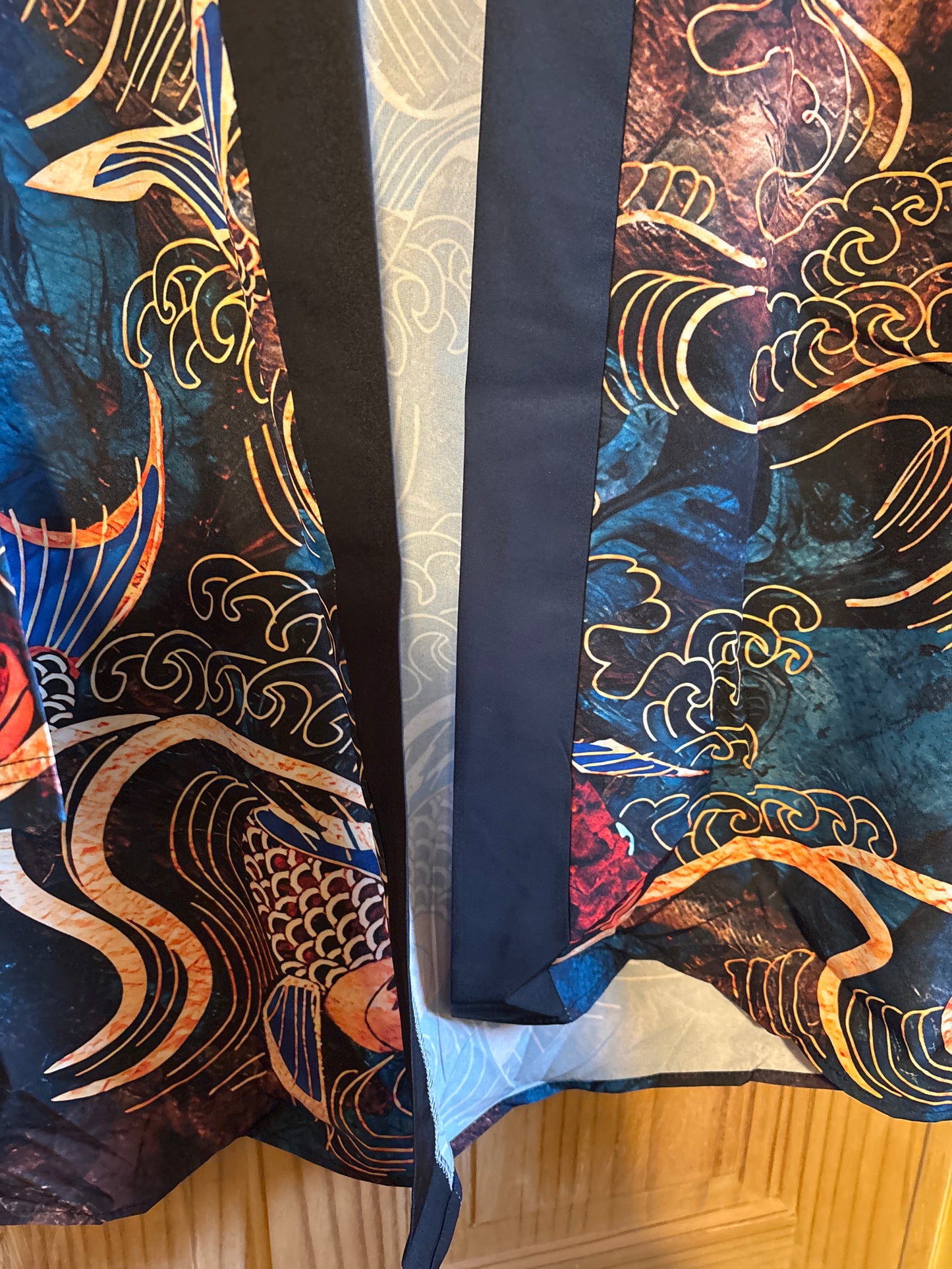 Japanese kimono fish pond shite original party Shirt