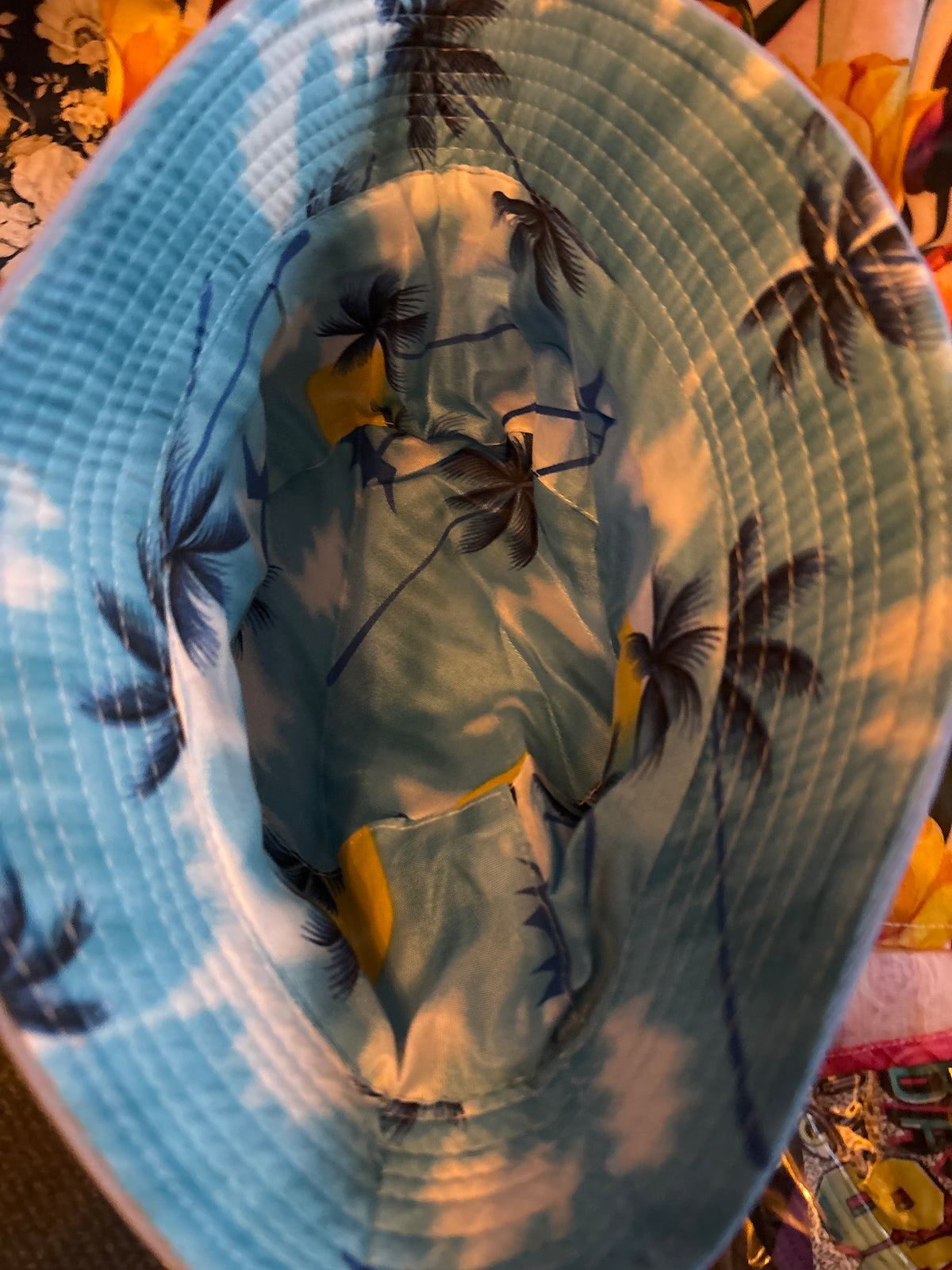 Original sky blue shit retro Bucket Hat