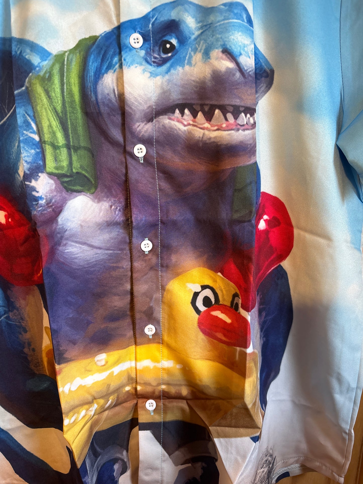 Even sharks learn to swim shit Hawaiian Shirt XL
