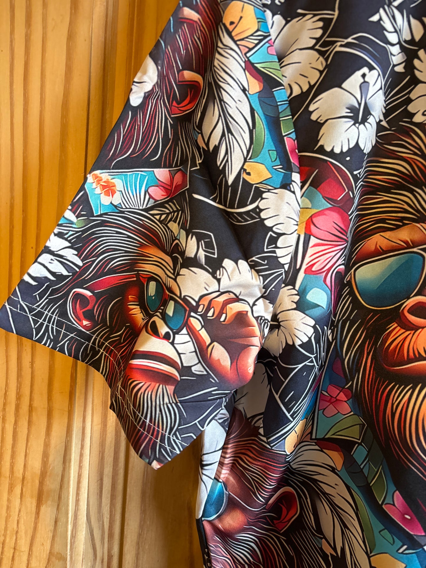 Shit shirt gorilla Fonz shite Hawaiian Shirt medium