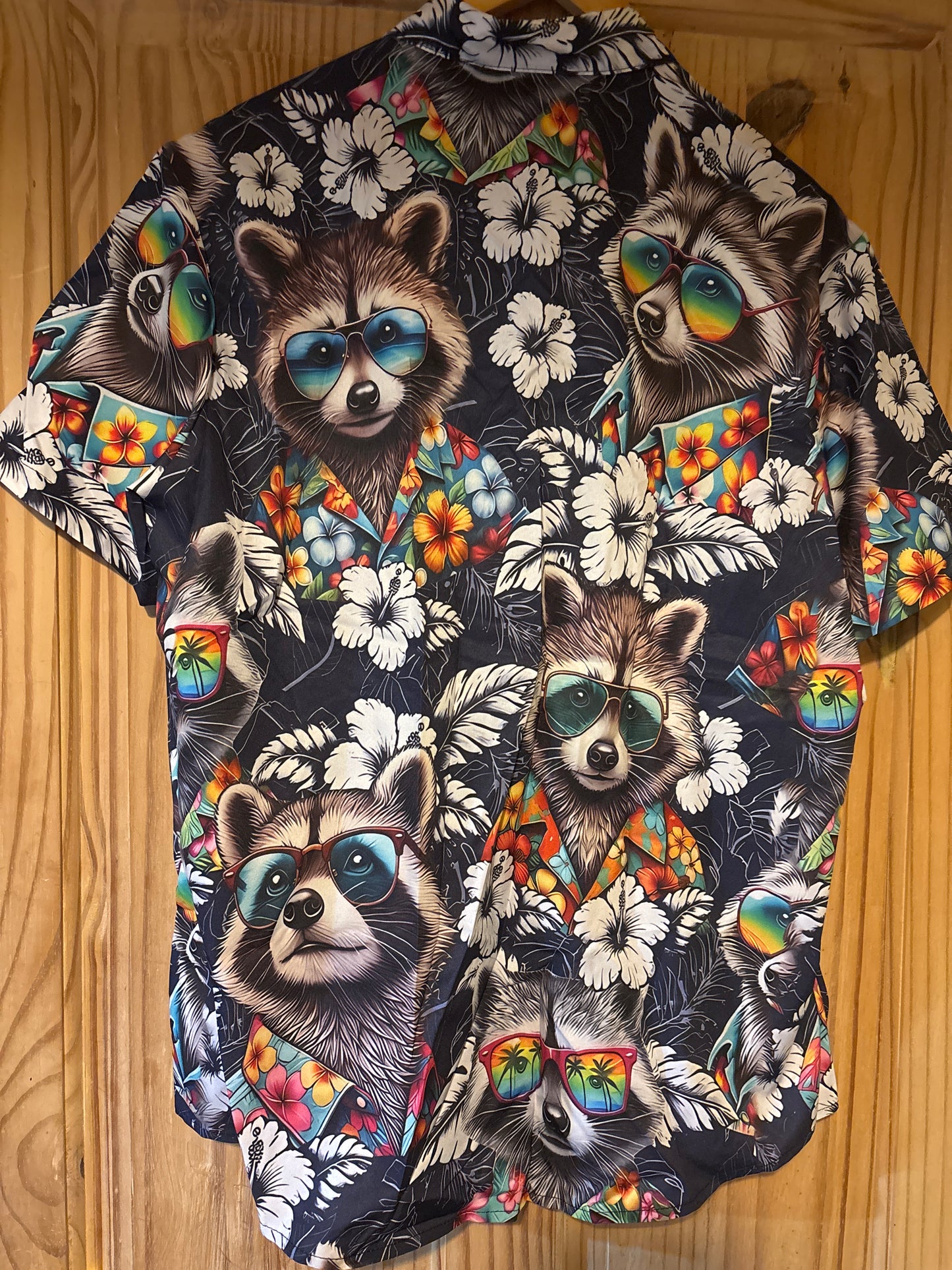 Monsieur Raton Laveur en vacances Chemise Hawaïenne de merde