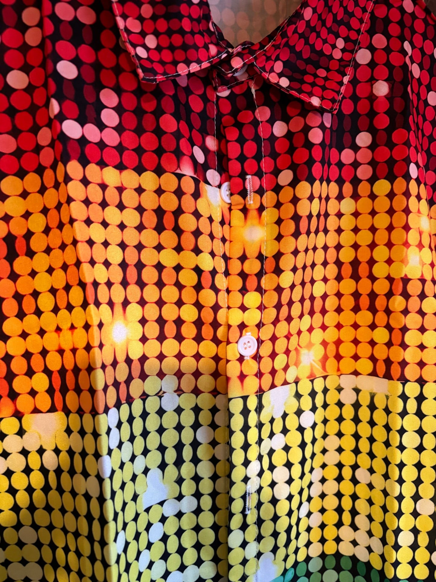 The rainbow disco ball shite Hawaiian Shirt XL