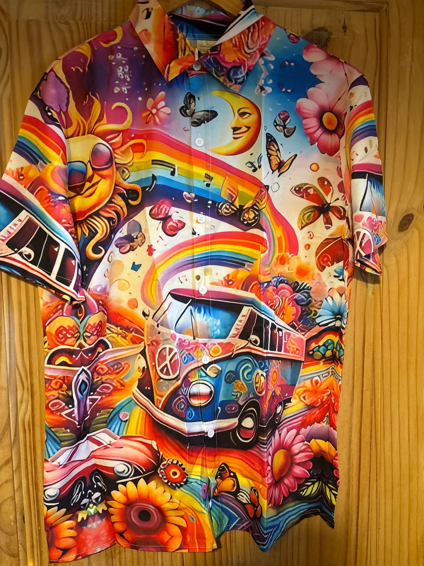 70s hippy bus retro Hawaiian Shirt