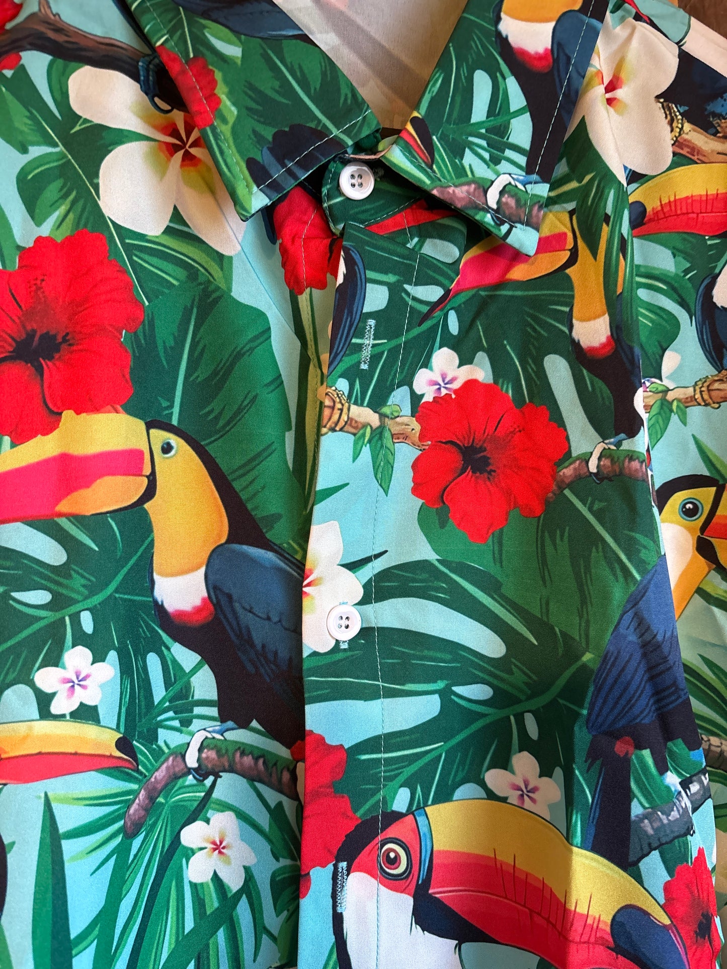 The pelican crossing shite Hawaiian Shirt XL