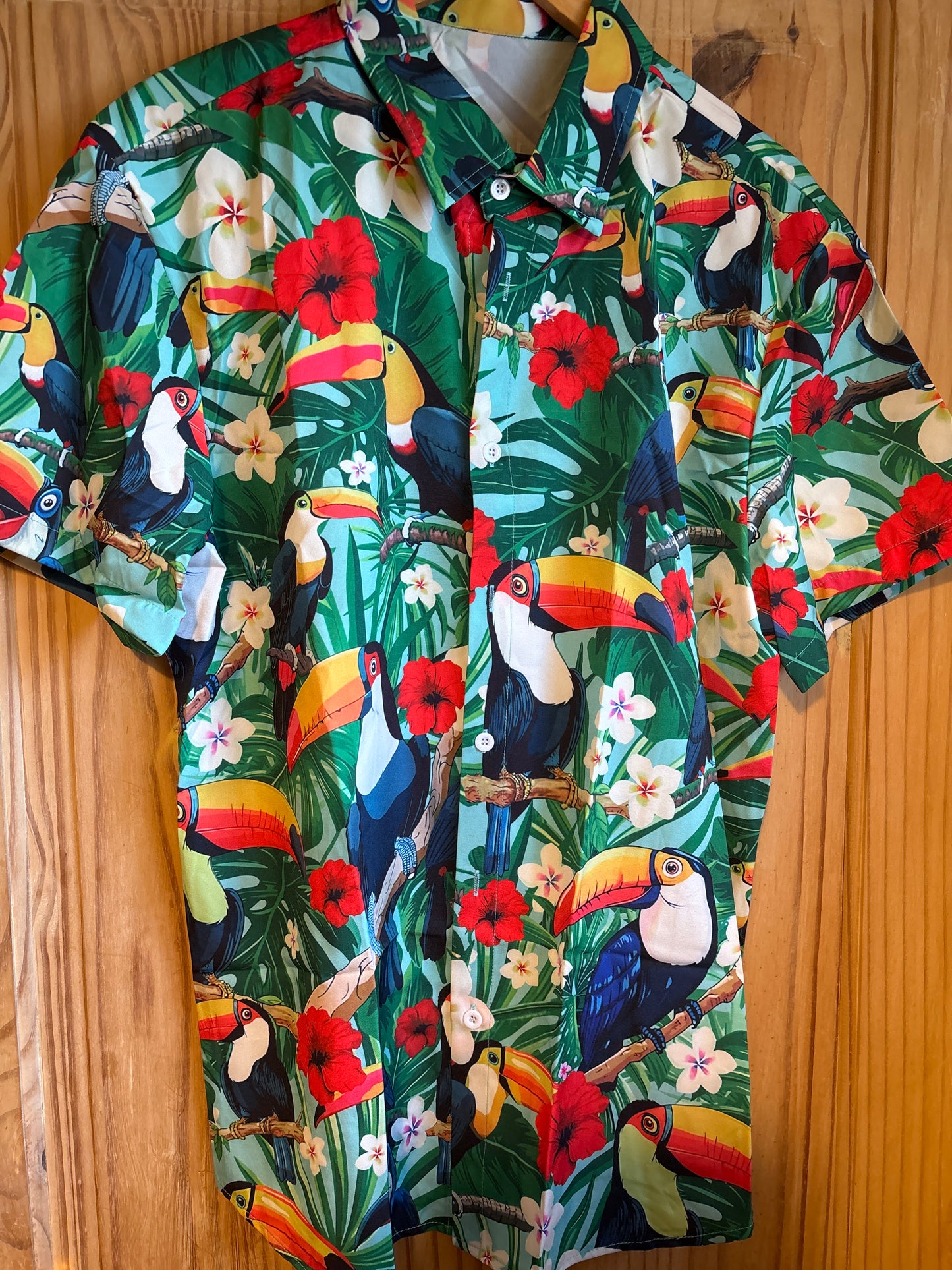 The pelican crossing shite Hawaiian Shirt XL