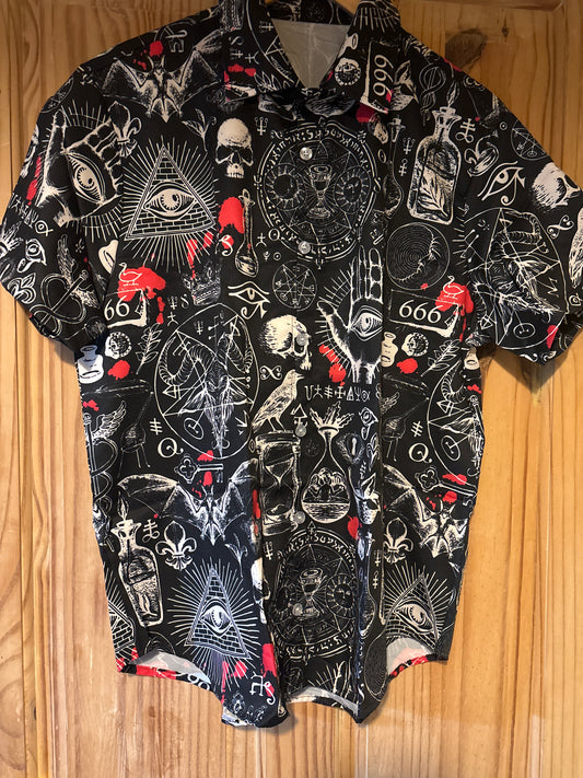 The zodiac killer Halloween Shite Hawaiian Shirt